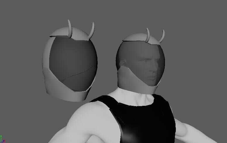 character with Bullet Proof dress and helmet  Low-poly 3D model_4