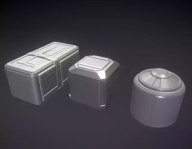 Sci-fi Props High Poly Version