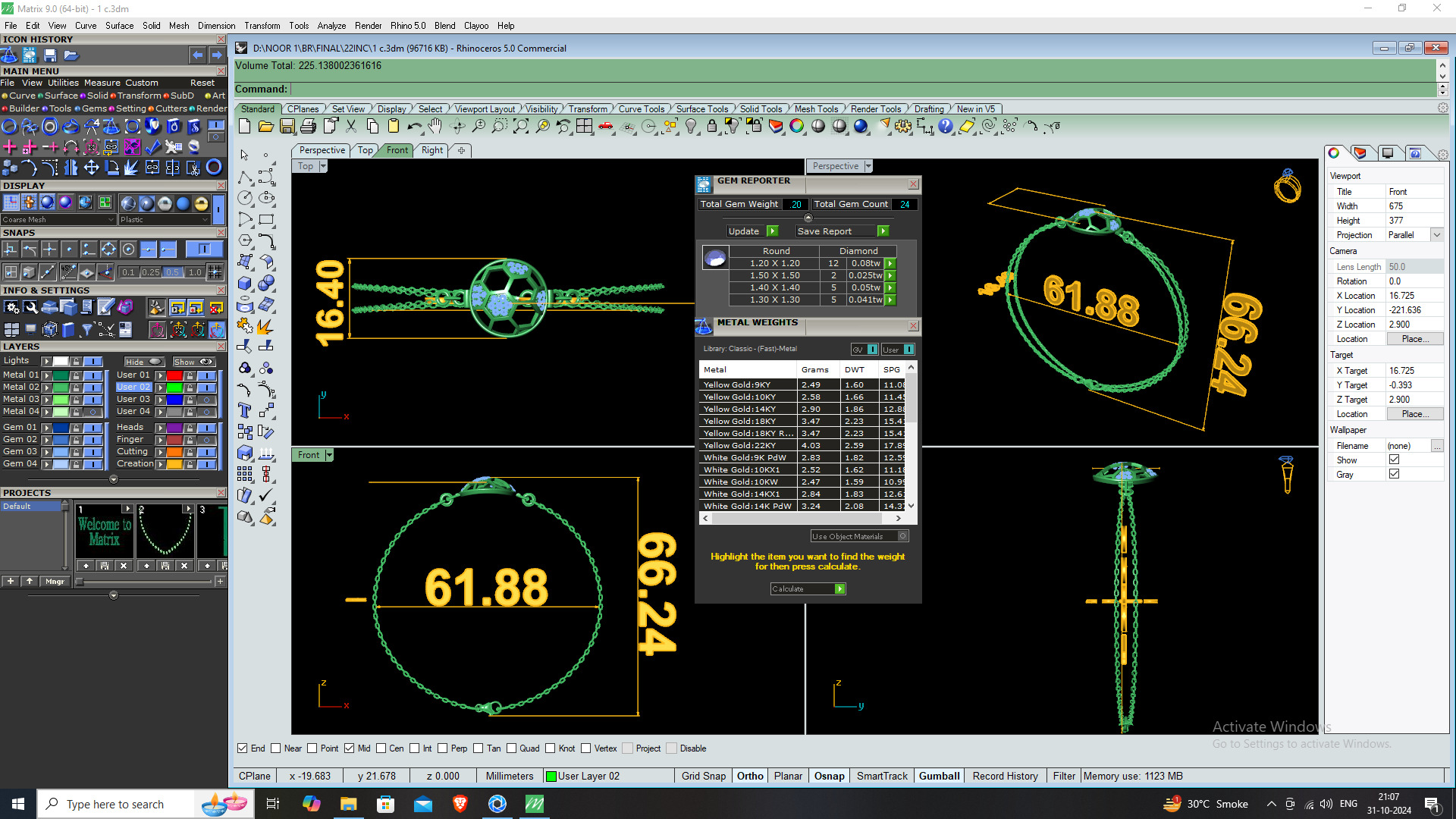 BRACELET DIAMOND -CAD-022 3D model_13