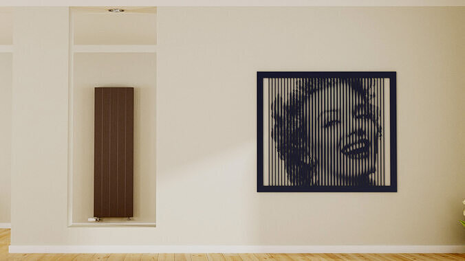 Halftone wall sticker MARILYN MONROE 04 3D print model