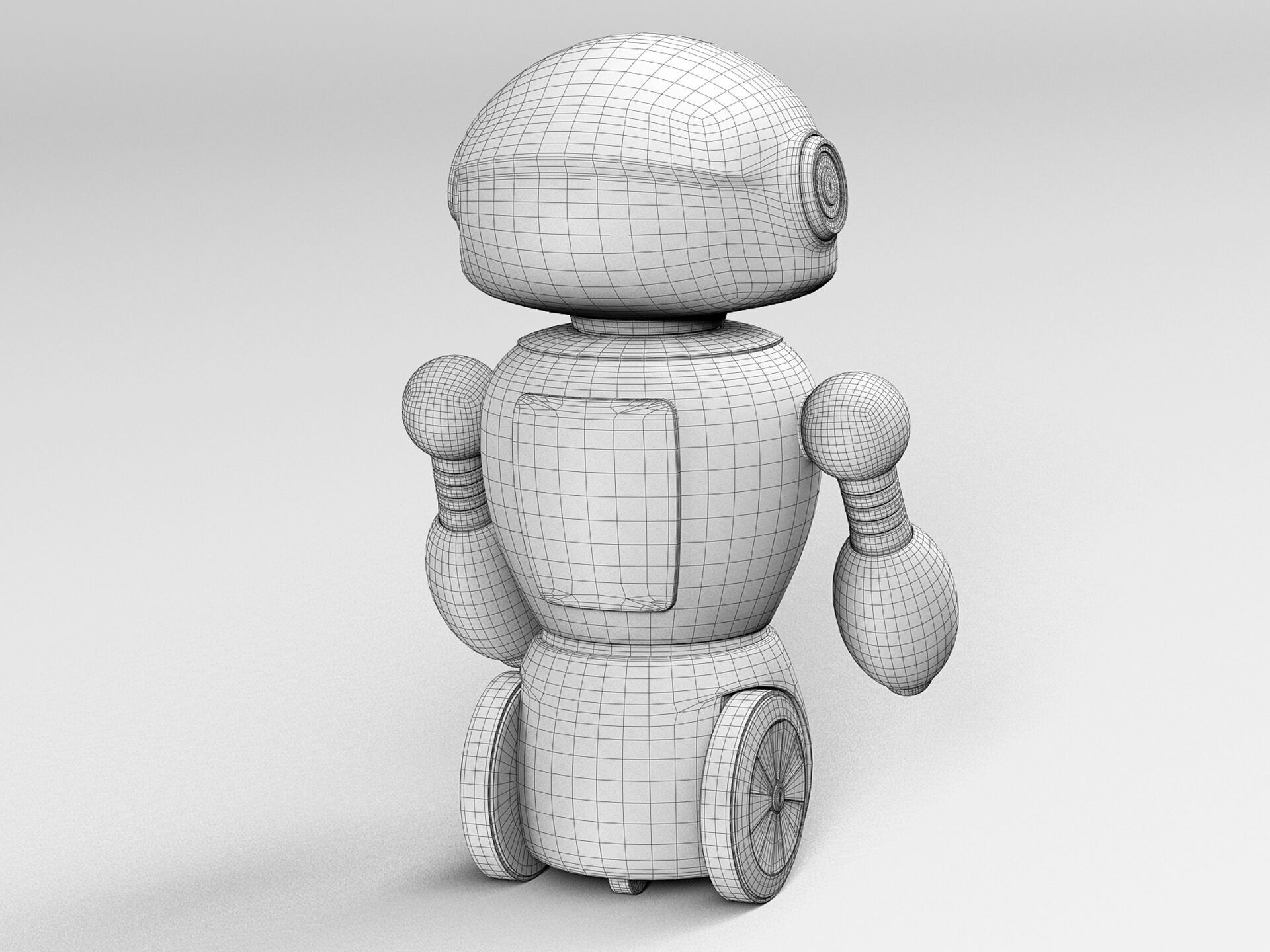 Toy robot Low-poly 3D model_10