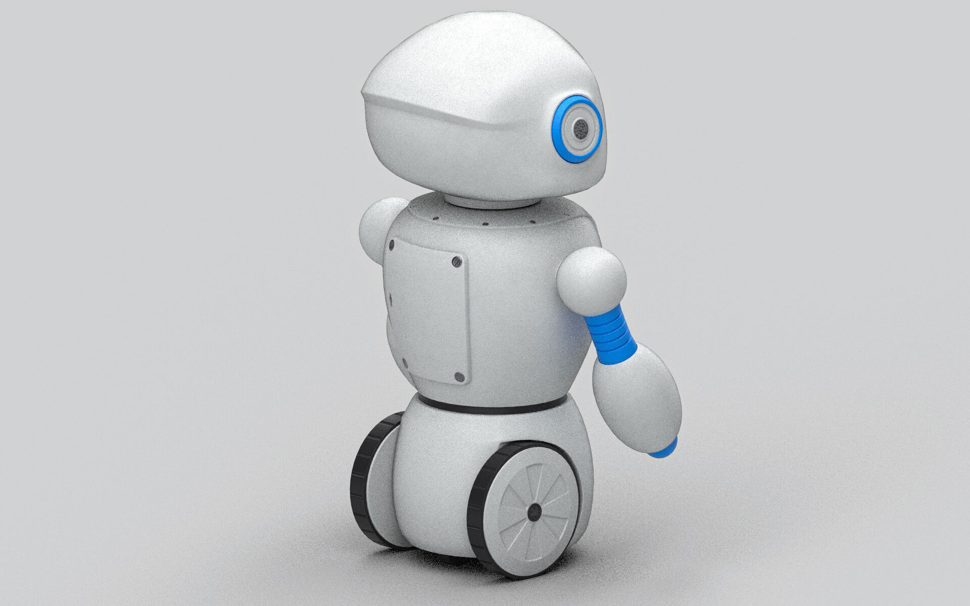 Toy robot Low-poly 3D model_4