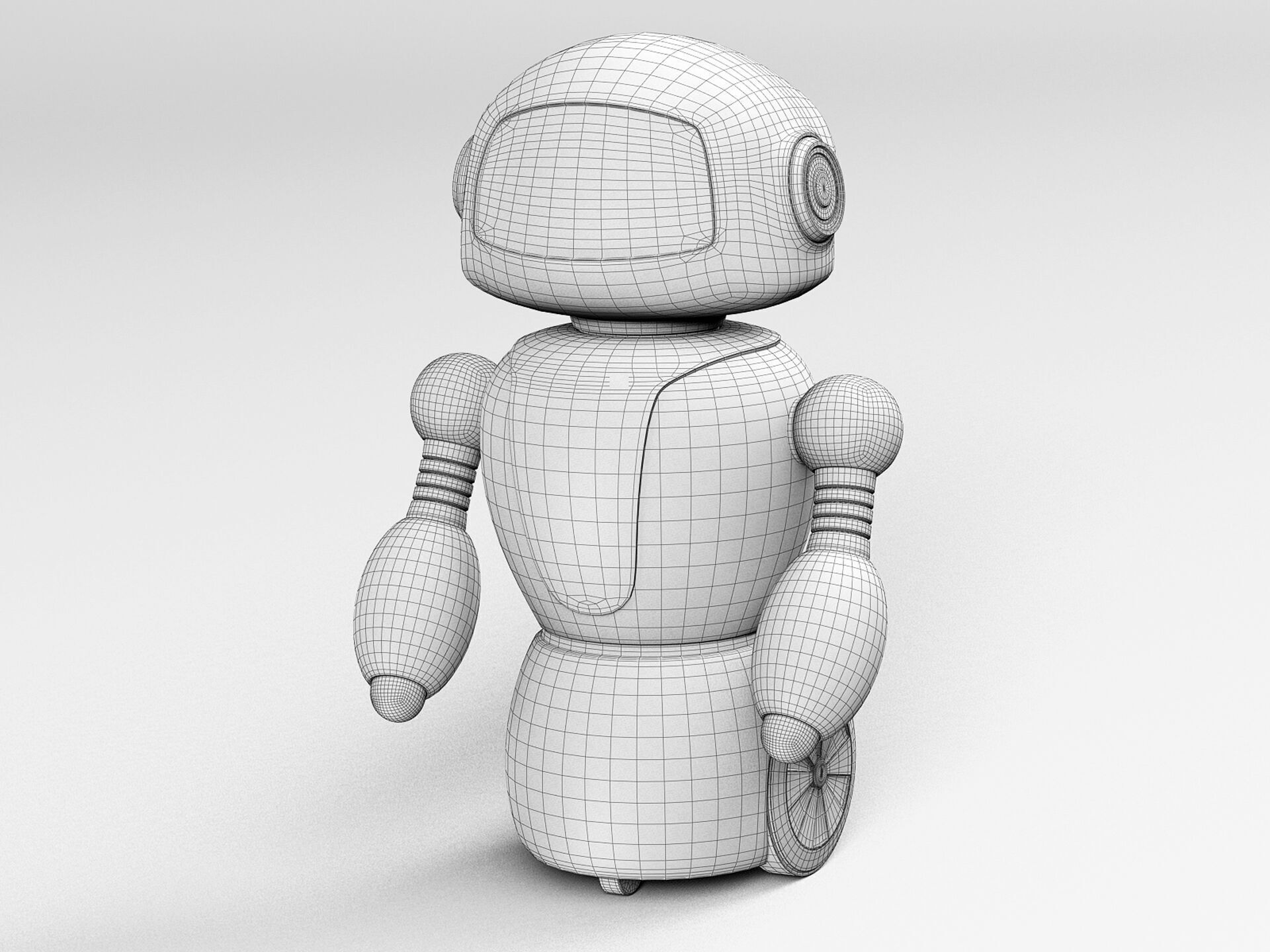 Toy robot Low-poly 3D model_9