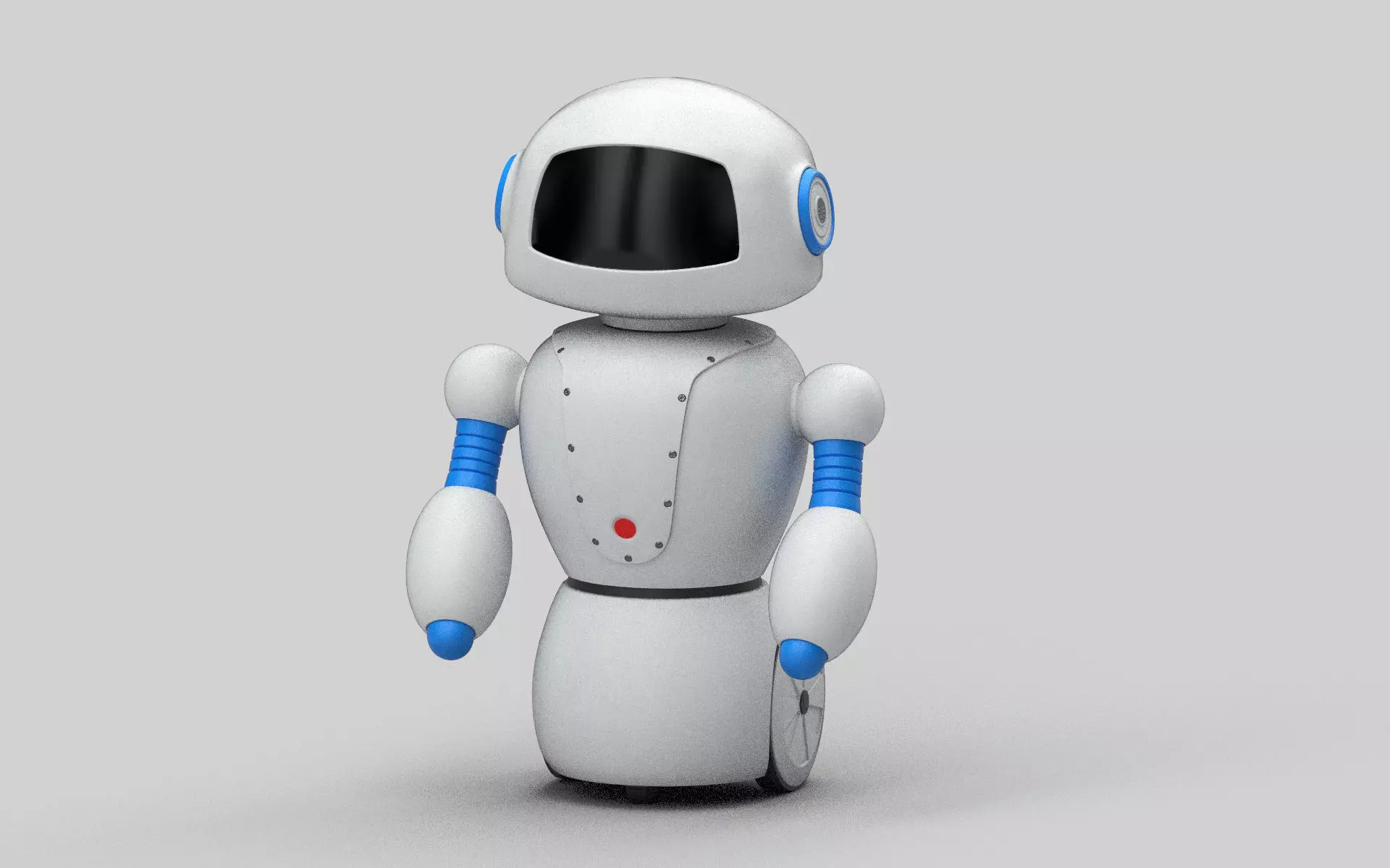 Toy robot Low-poly 3D model_0