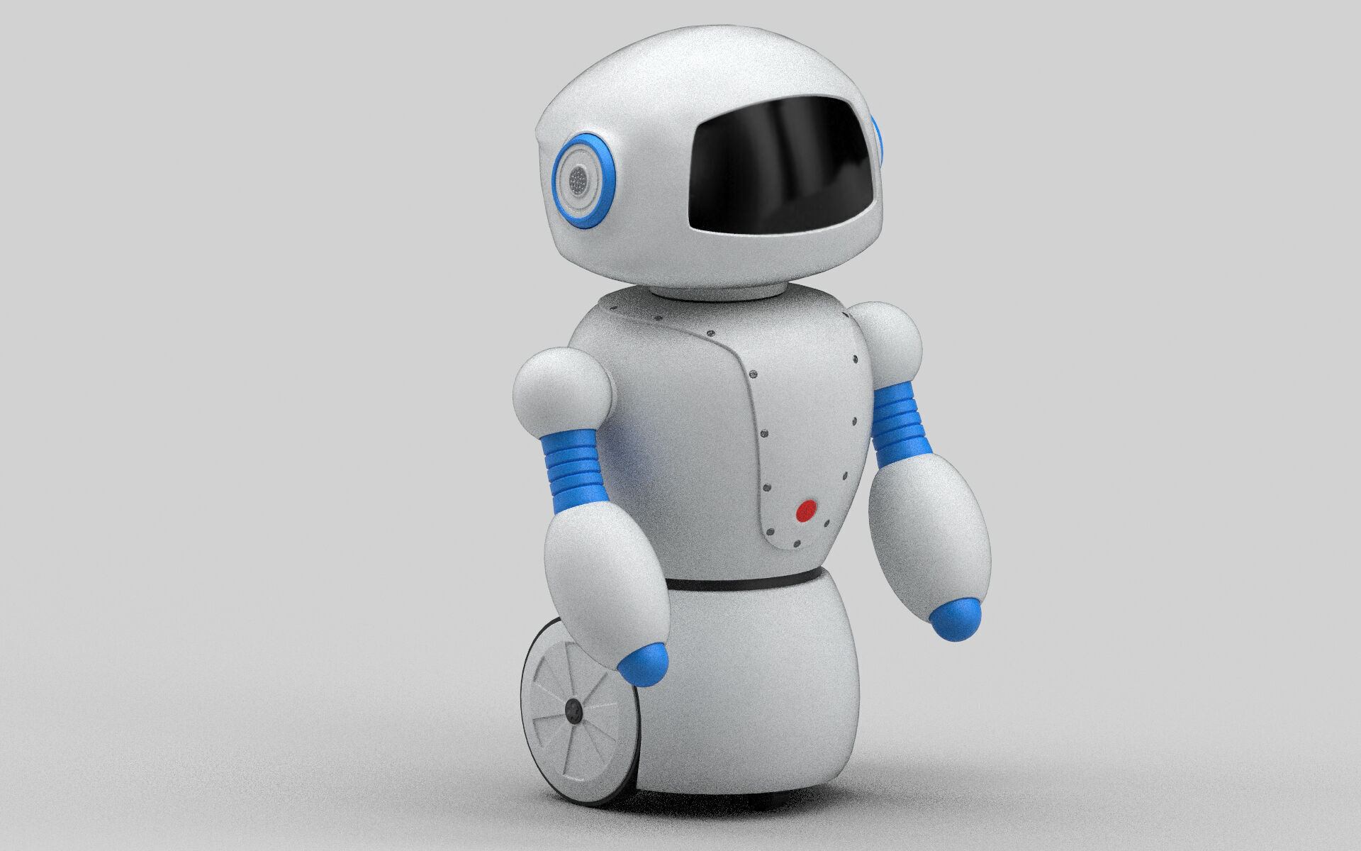 Toy robot Low-poly 3D model_6