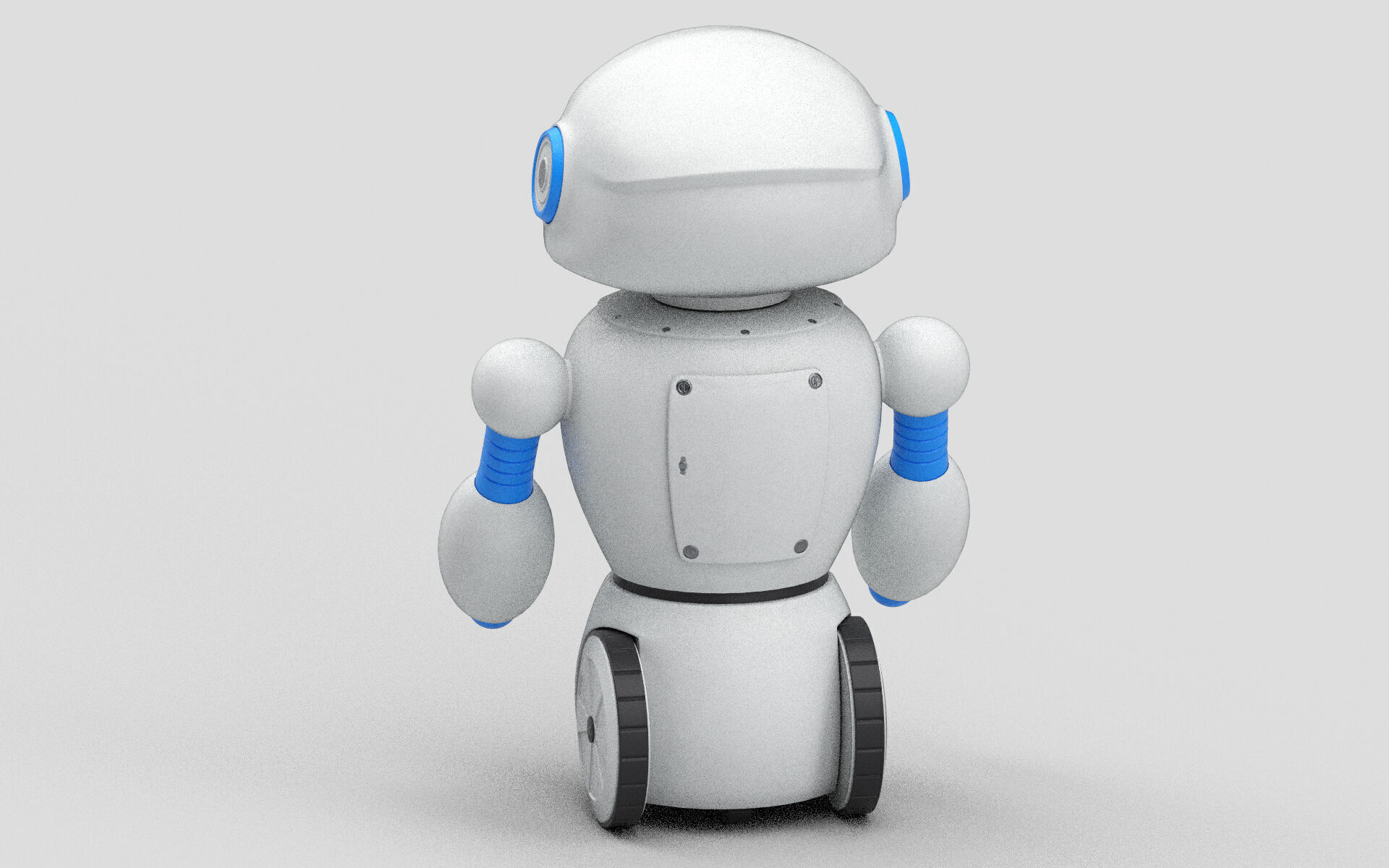 Toy robot Low-poly 3D model_3