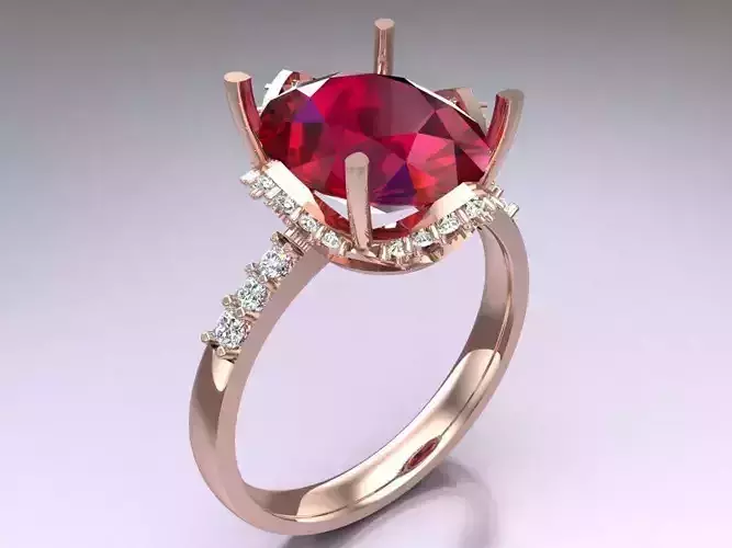 Oval stone ring - Womens  Rings - N852510