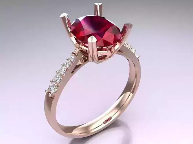 Oval stone ring - Womens  Rings - N852524