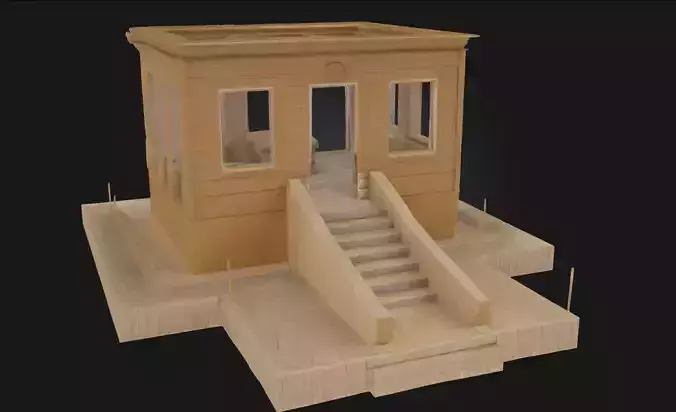 Ancient Temple Replica Historical Structure Model