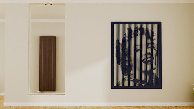 Halftone wall sticker MARILYN MONROE 05 3D print model