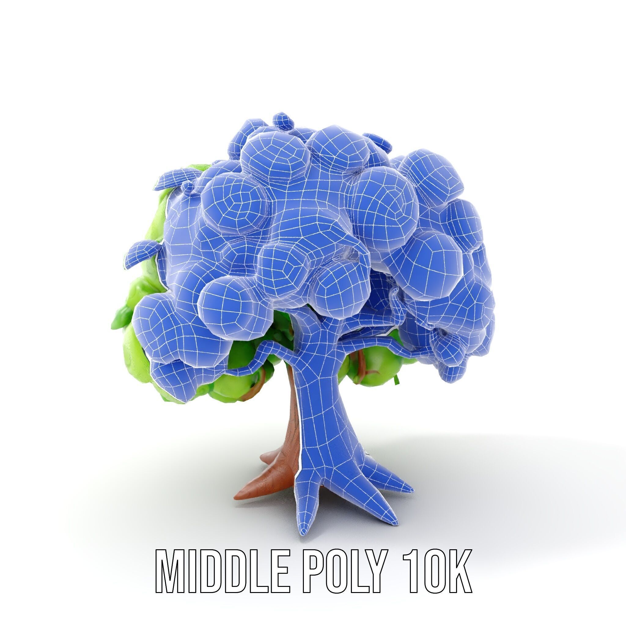 Curly Tree Cartoon Style D Model Pack Low-poly 3D model_20