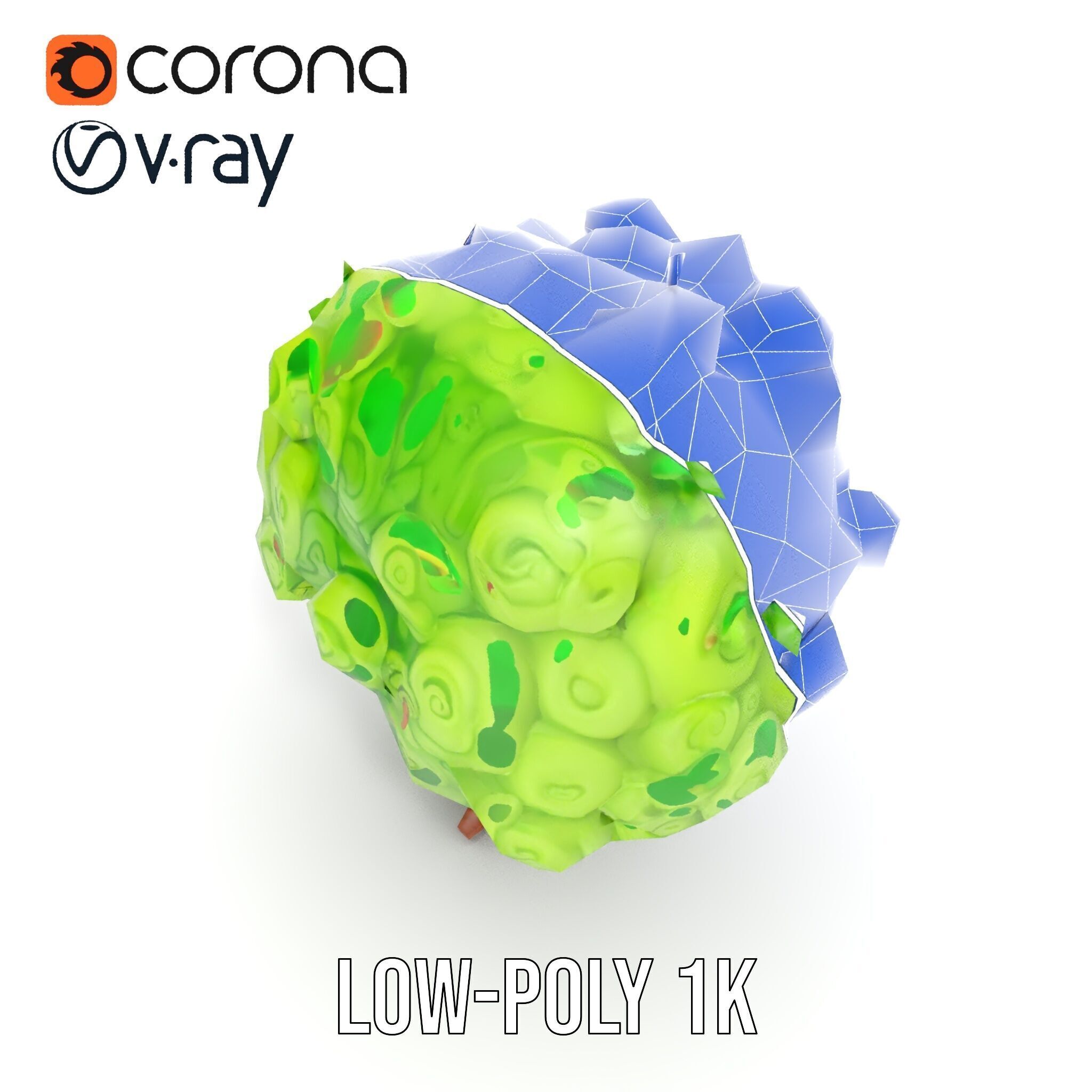 Curly Tree Cartoon Style D Model Pack Low-poly 3D model_29