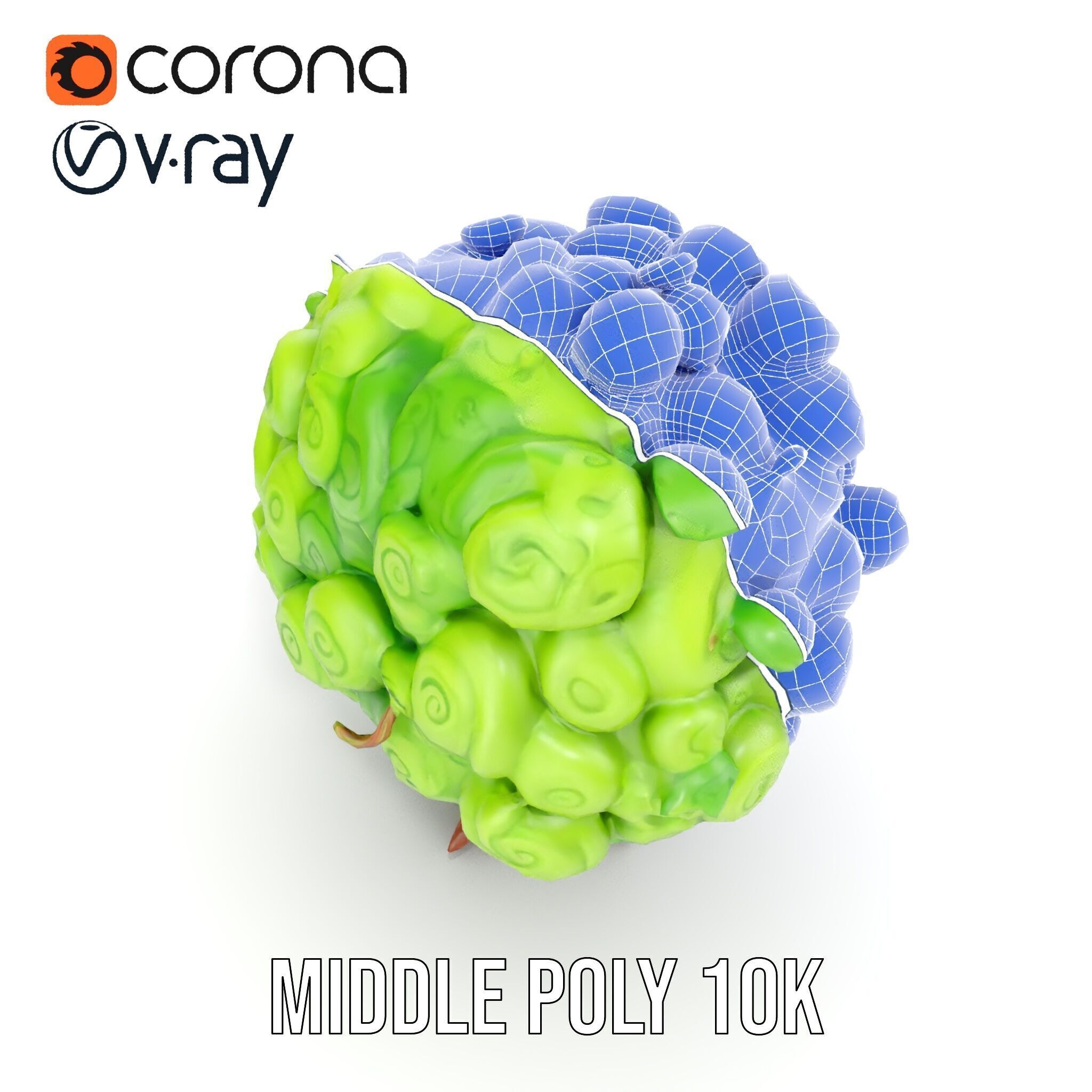 Curly Tree Cartoon Style D Model Pack Low-poly 3D model_28