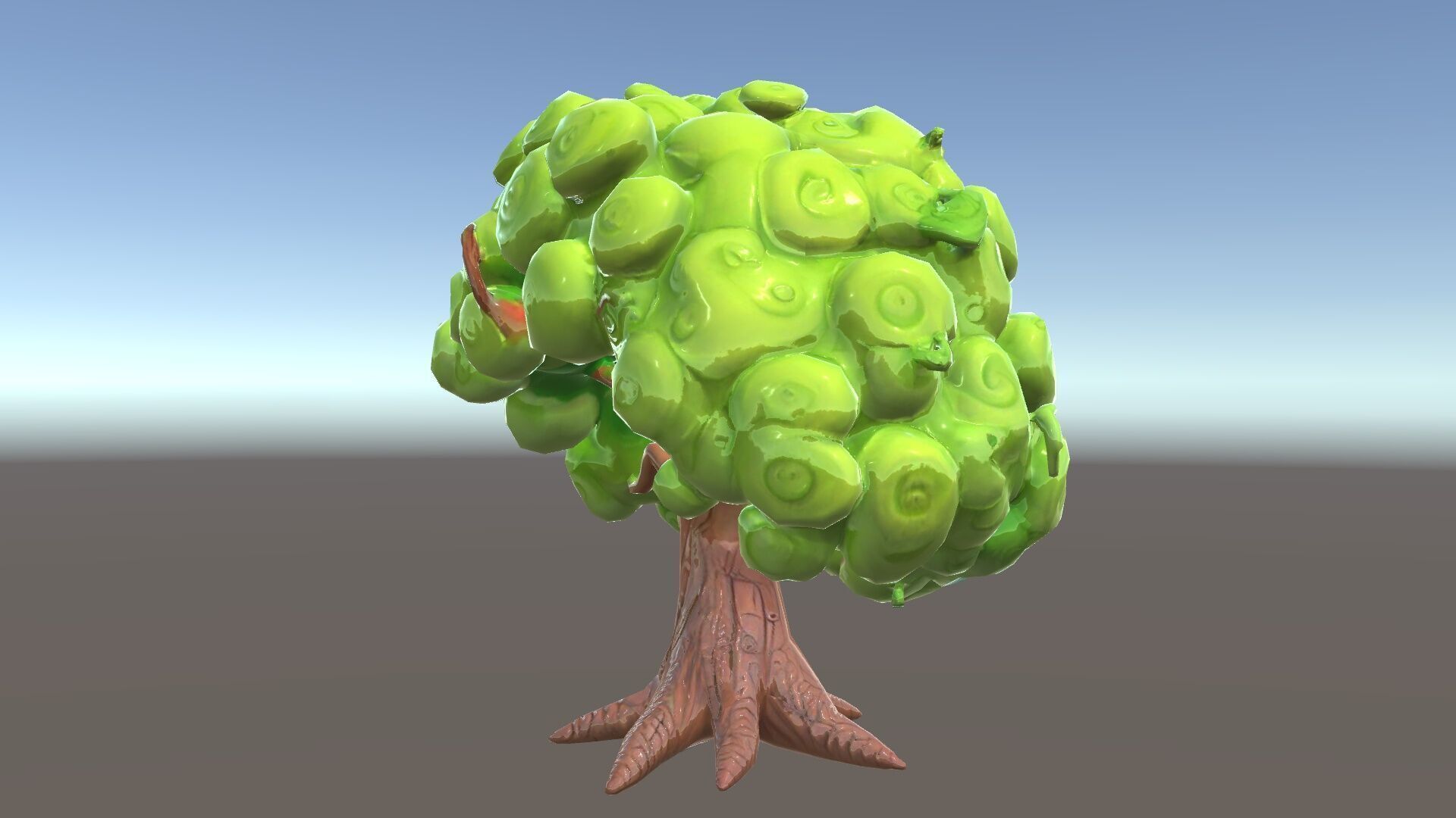 Curly Tree Cartoon Style D Model Pack Low-poly 3D model_34