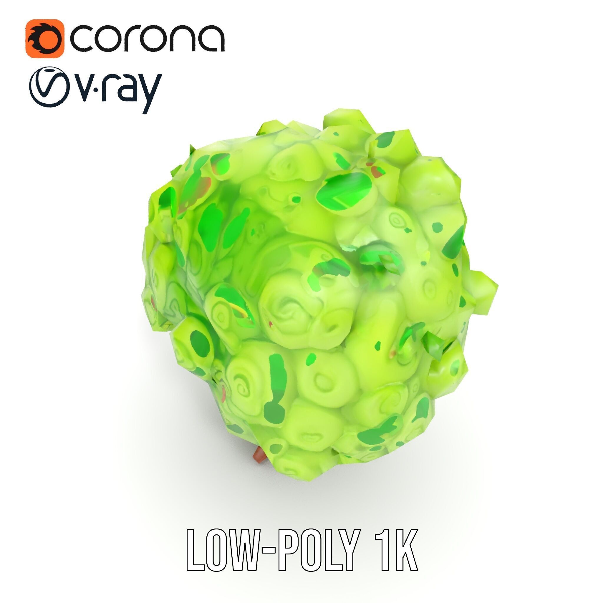 Curly Tree Cartoon Style D Model Pack Low-poly 3D model_18