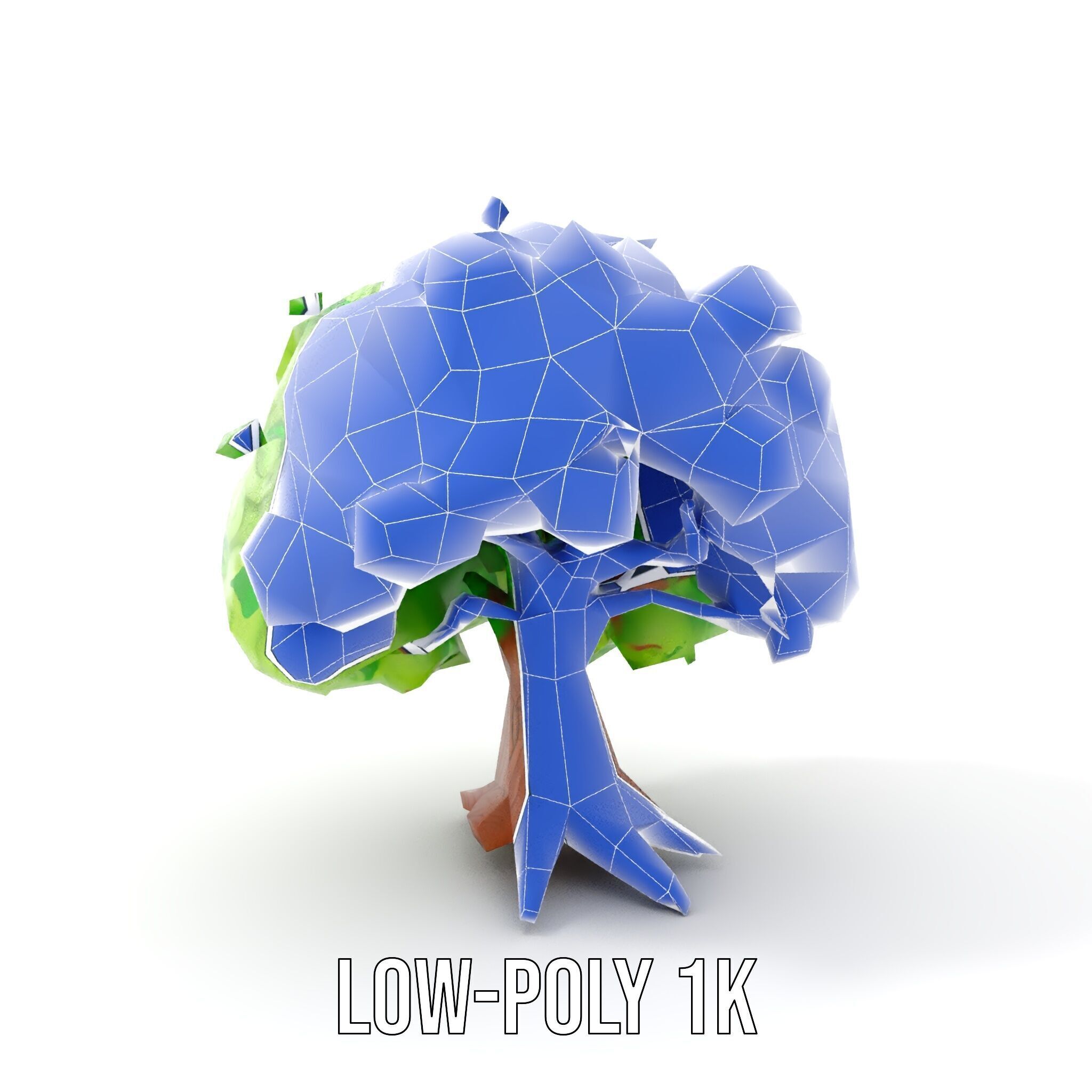 Curly Tree Cartoon Style D Model Pack Low-poly 3D model_16