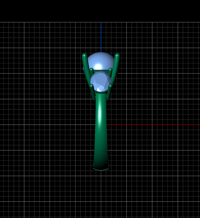 rings diamond 3D print model_4