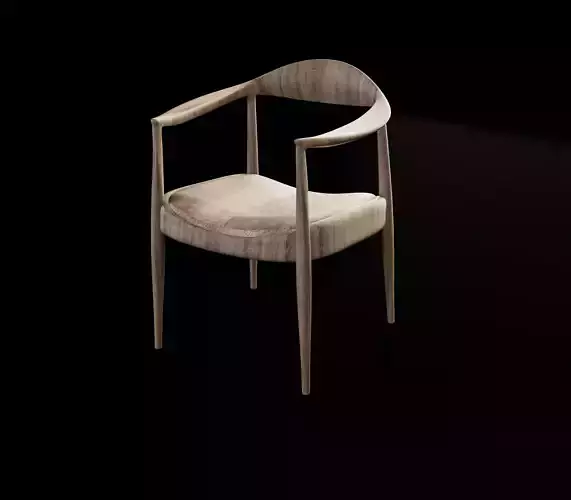 Hans Wegner Dining Chair  Low-poly 3D model