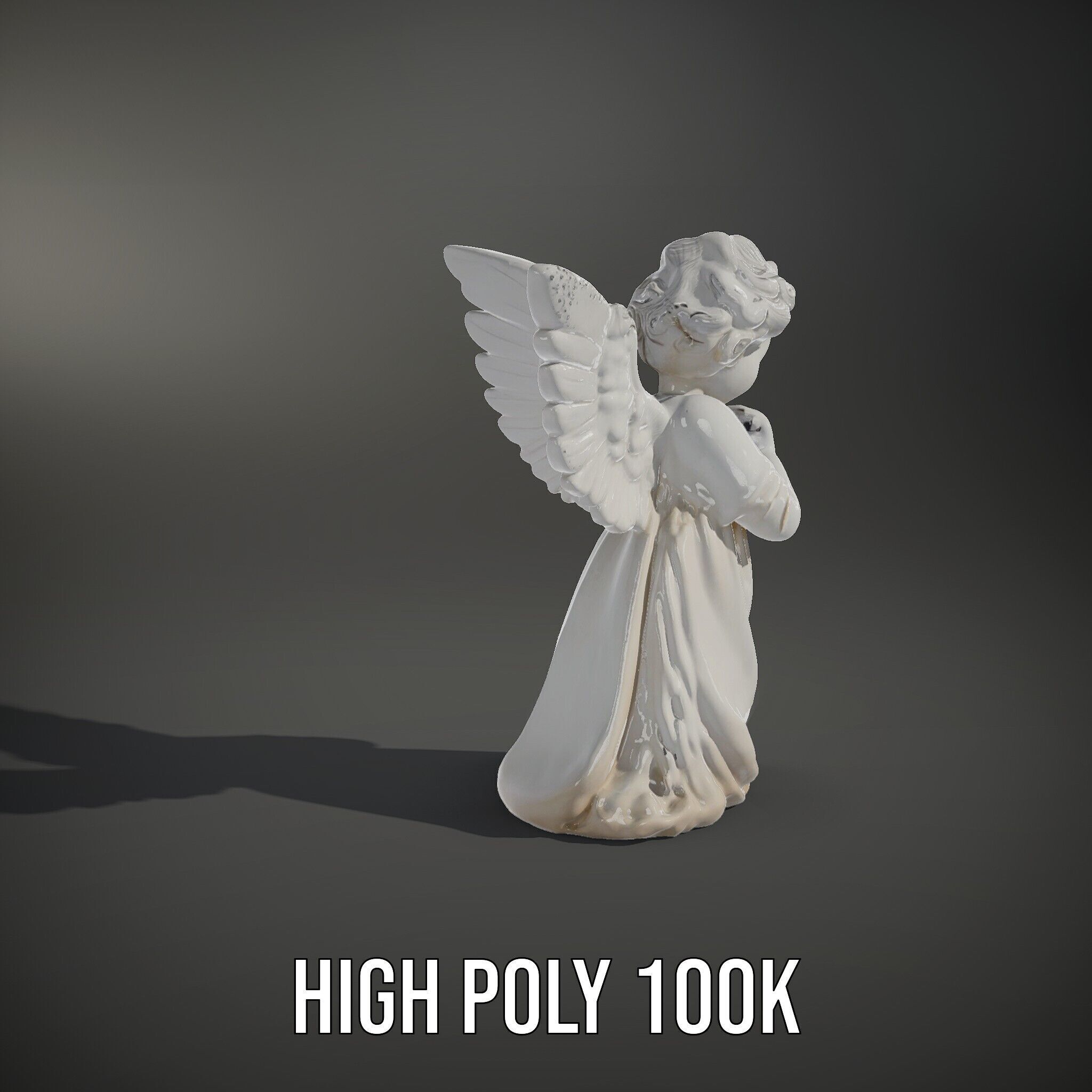 Cherubic Angel Sculpture model pack for D Rendering and Design Low-poly 3D model_11