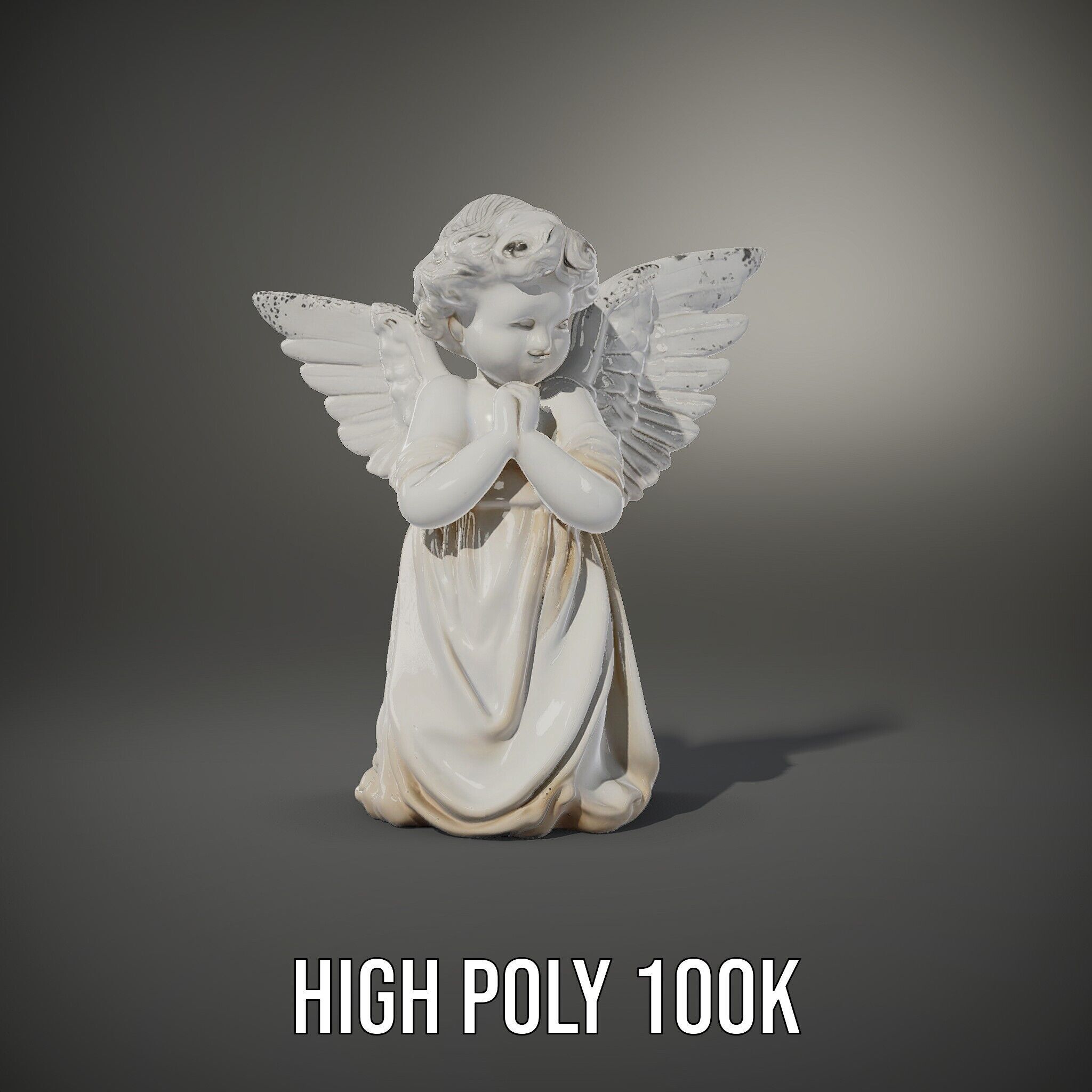 Cherubic Angel Sculpture model pack for D Rendering and Design Low-poly 3D model_14
