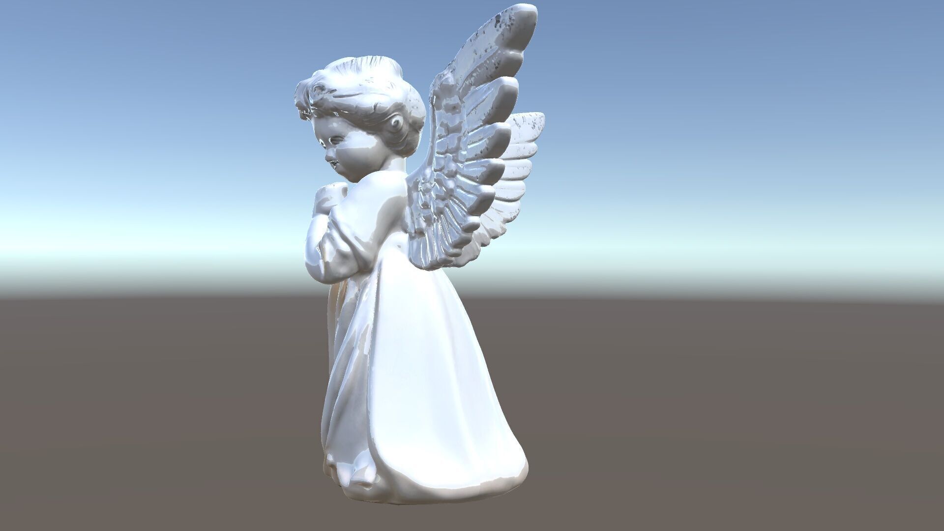 Cherubic Angel Sculpture model pack for D Rendering and Design Low-poly 3D model_5