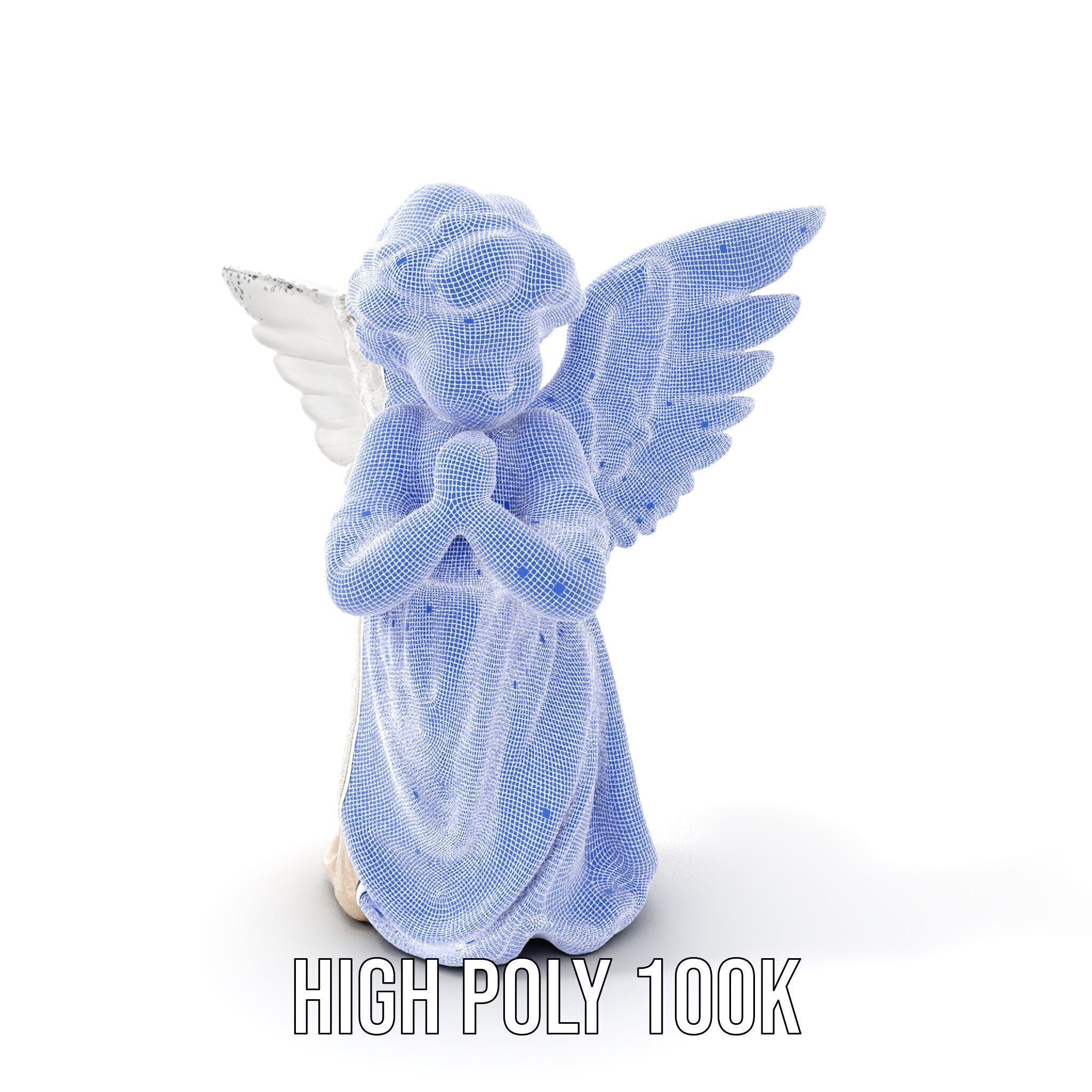 Cherubic Angel Sculpture model pack for D Rendering and Design Low-poly 3D model_4