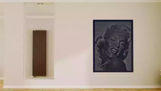 Halftone wall sticker MARILYN MONROE 06 3D print model