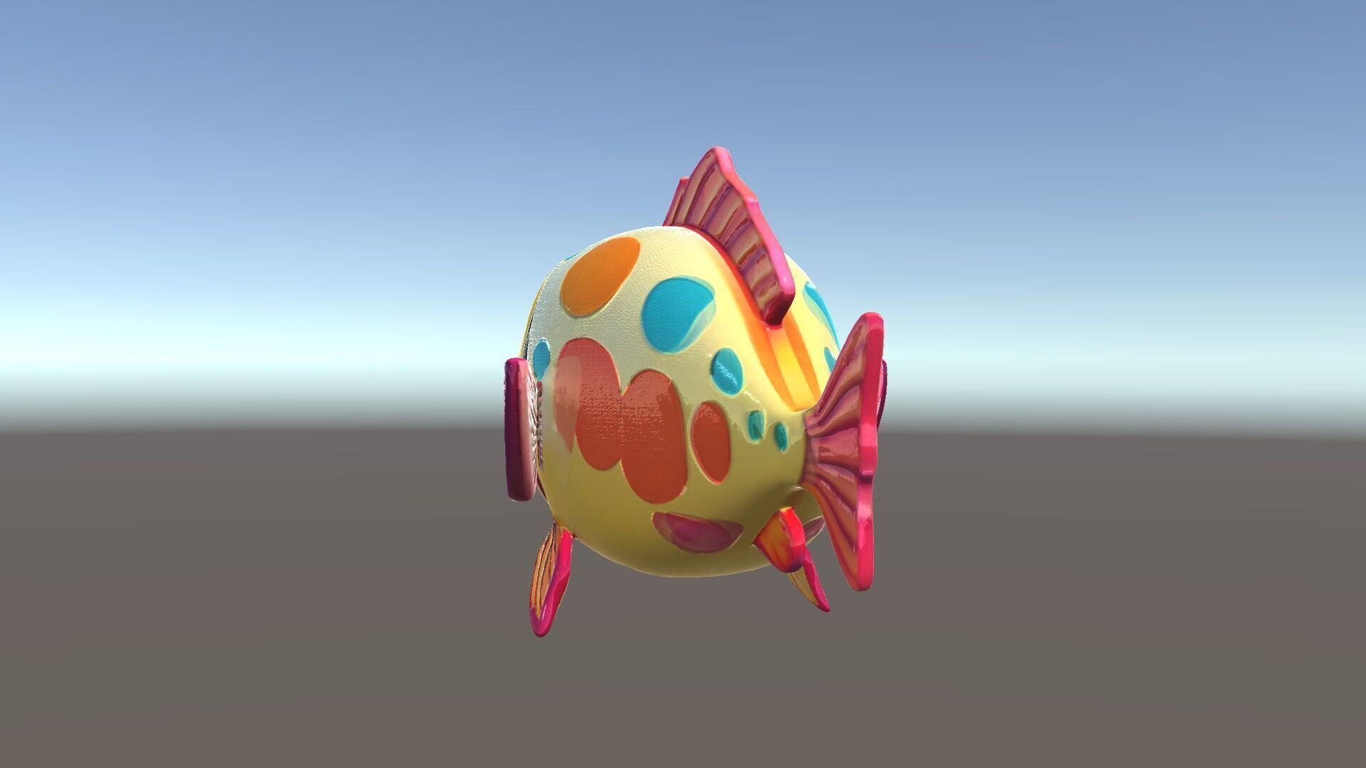 Animated Cartoon Fish Model Pack with Colorful Spots Low-poly 3D model_35