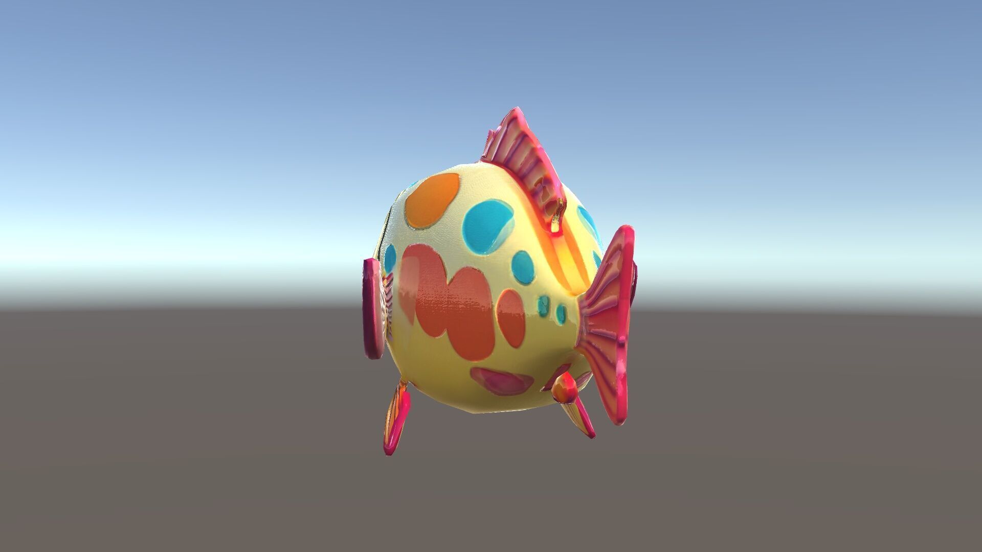 Animated Cartoon Fish Model Pack with Colorful Spots Low-poly 3D model_36
