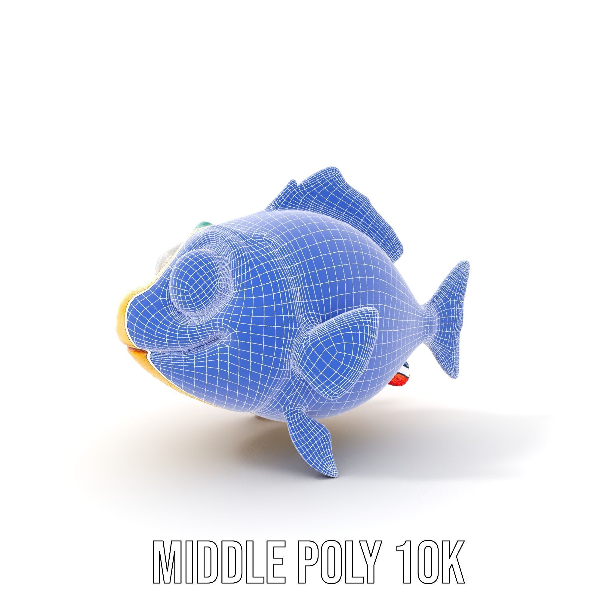 Animated Cartoon Fish Model Pack with Colorful Spots Low-poly 3D model_23