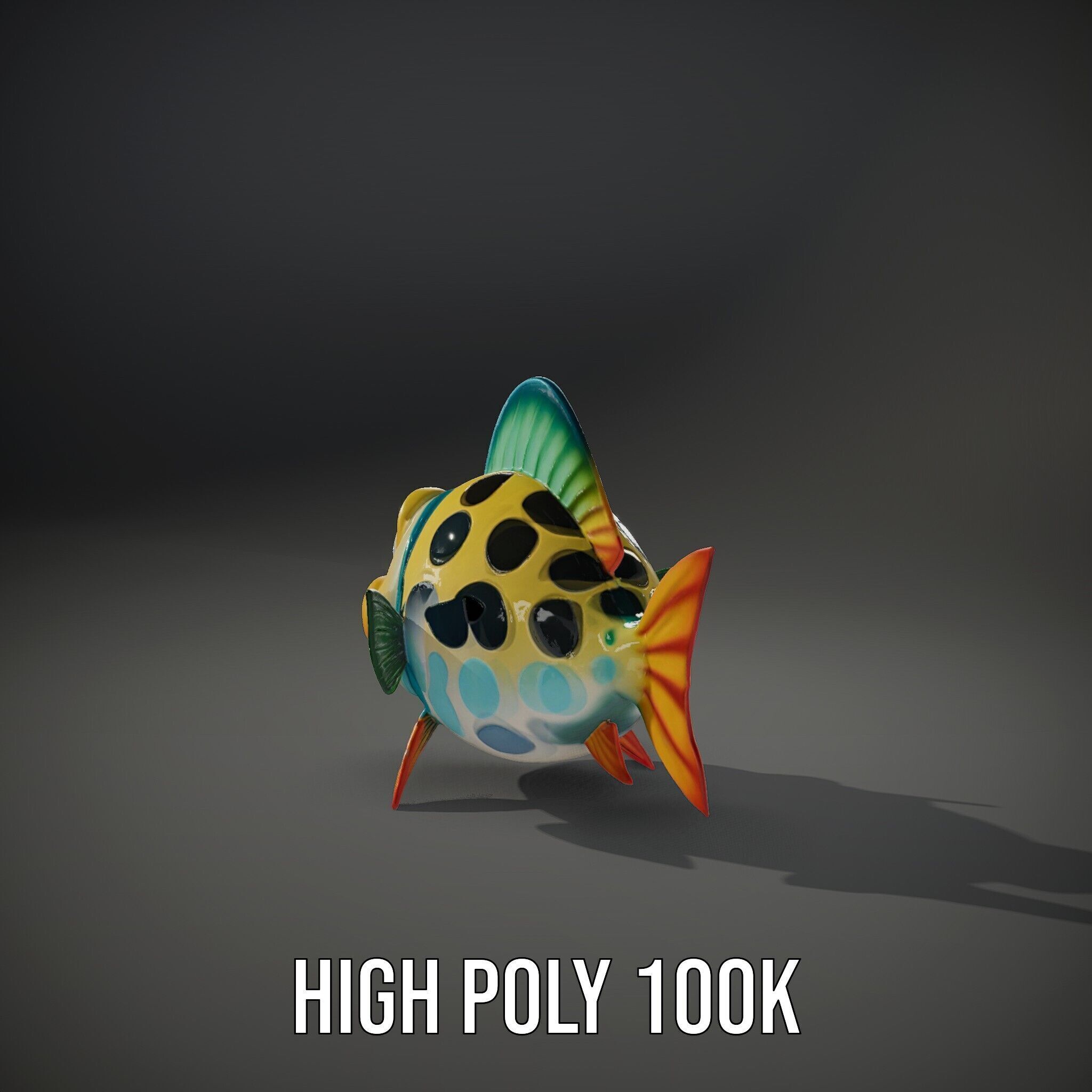 Cartoon Fish Character Model Pack Low-poly 3D model_15