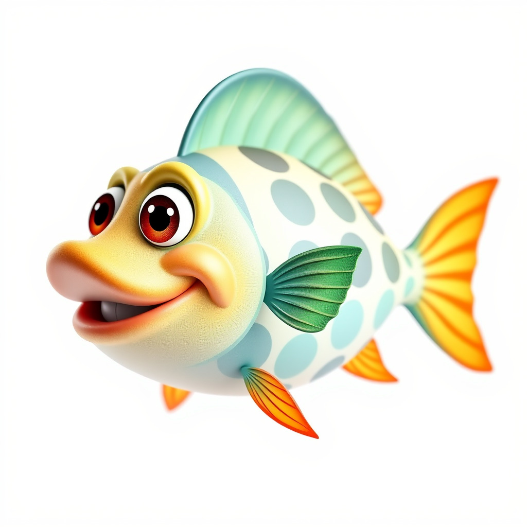 Cartoon Fish Character Model Pack Low-poly 3D model_3