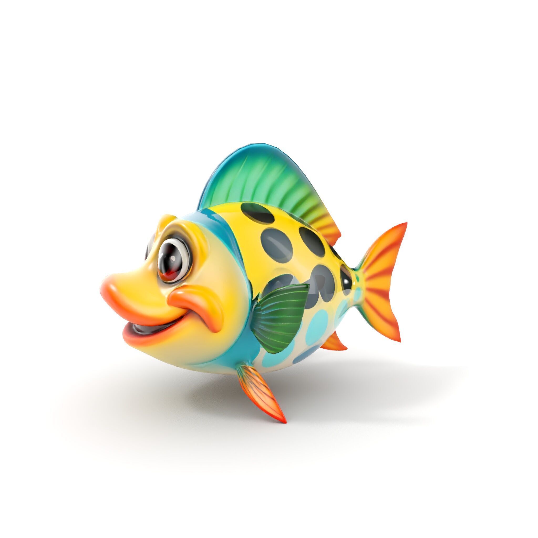 Cartoon Fish Character Model Pack Low-poly 3D model_7