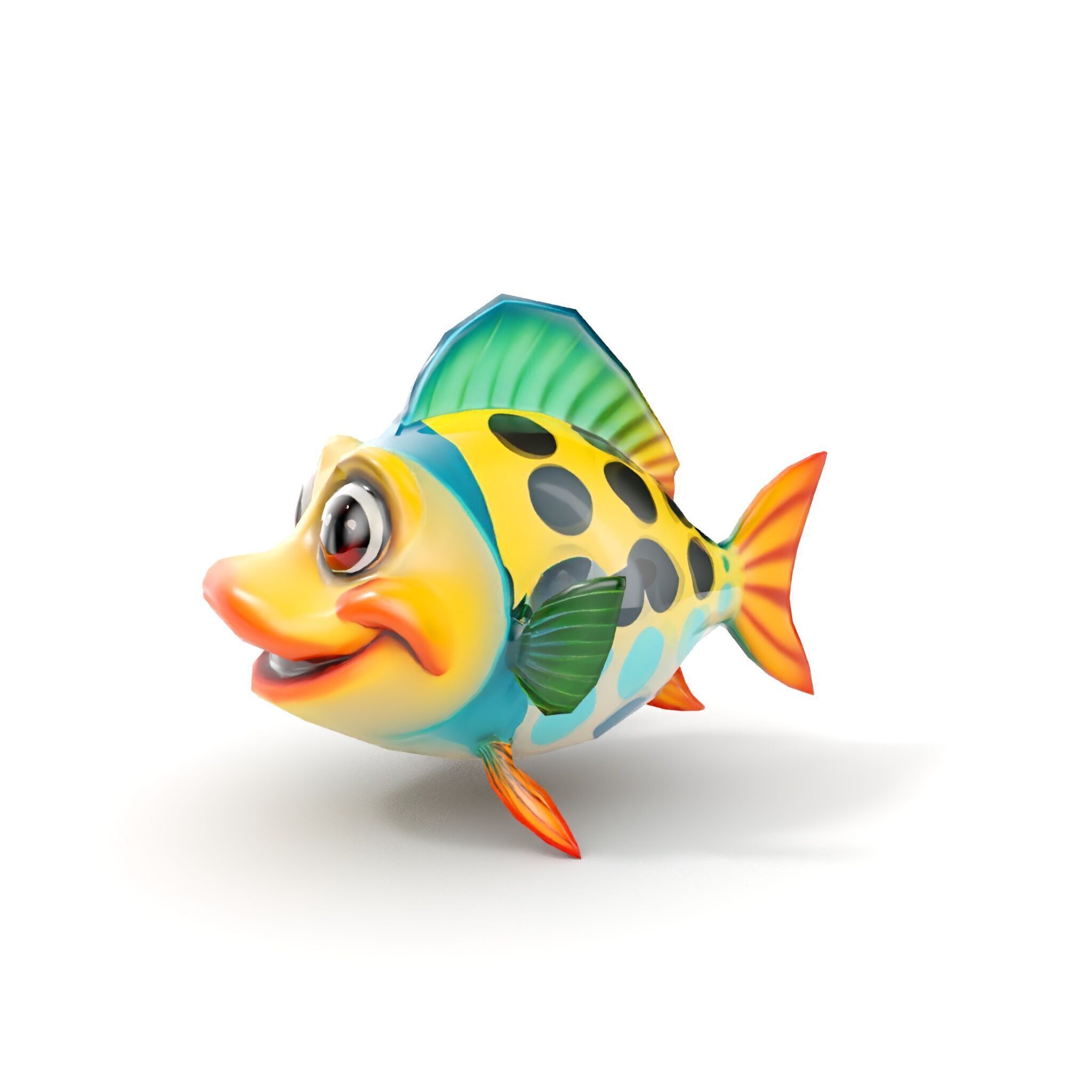 Cartoon Fish Character Model Pack Low-poly 3D model_8