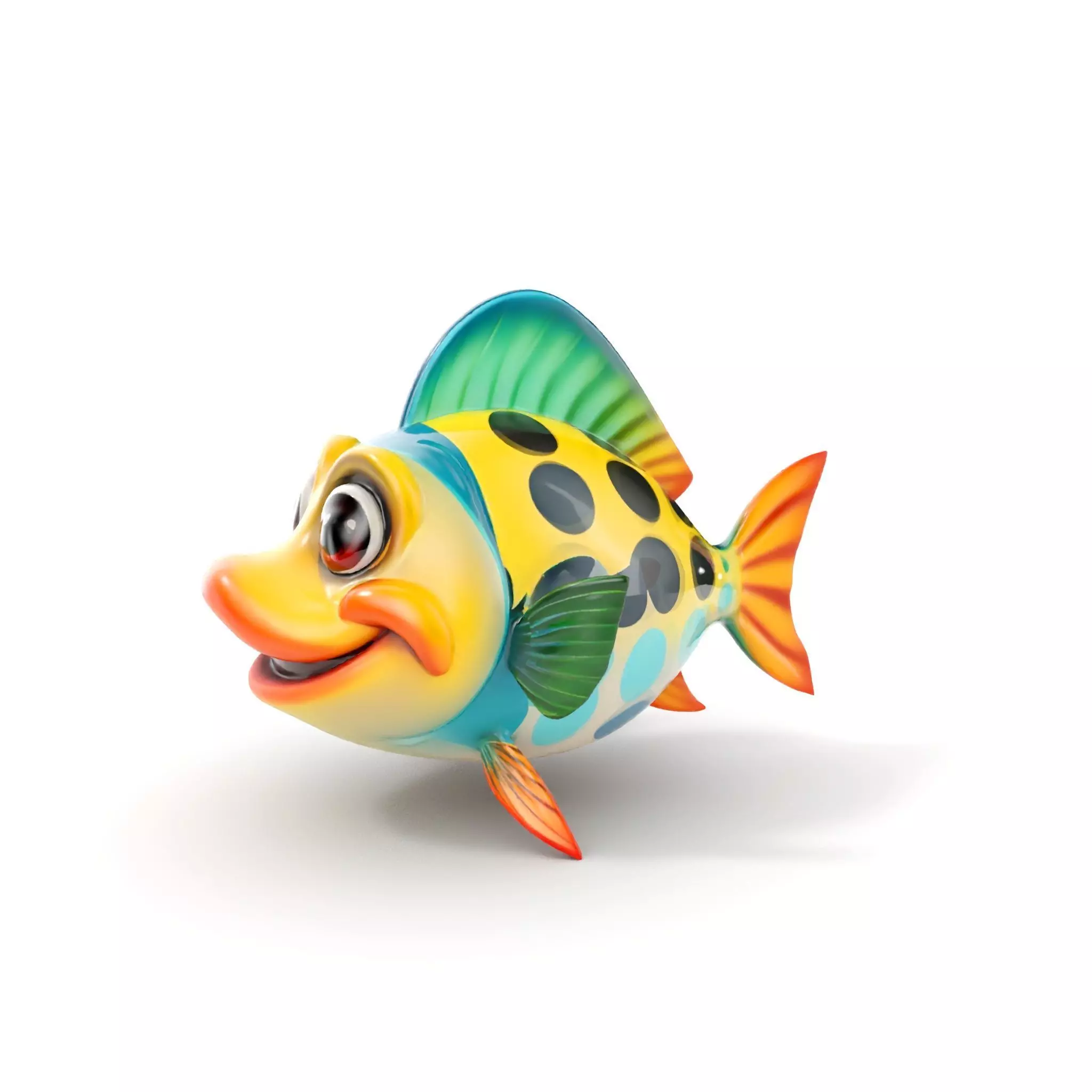 Cartoon Fish Character Model Pack Low-poly 3D model_0