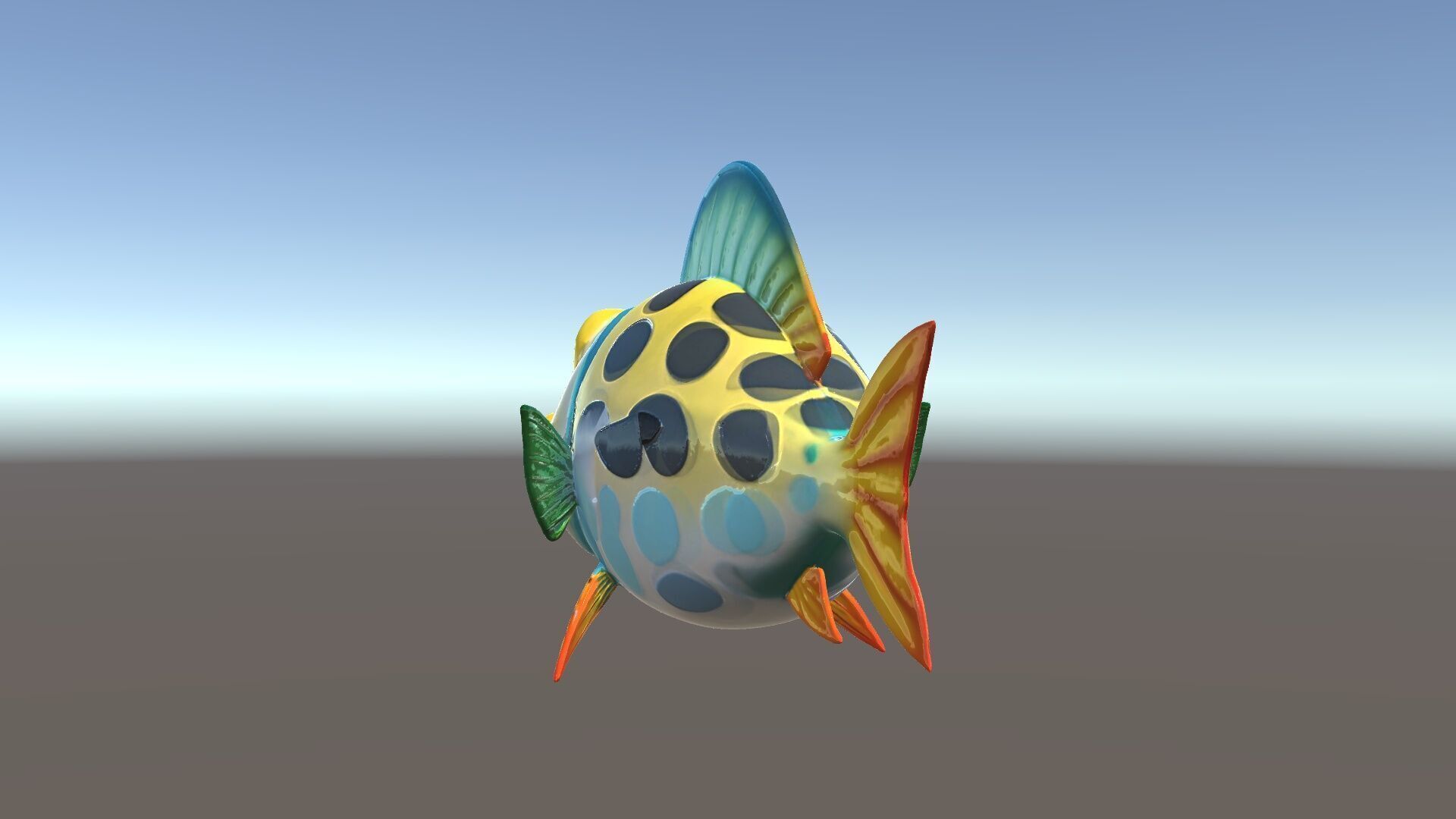Cartoon Fish Character Model Pack Low-poly 3D model_6
