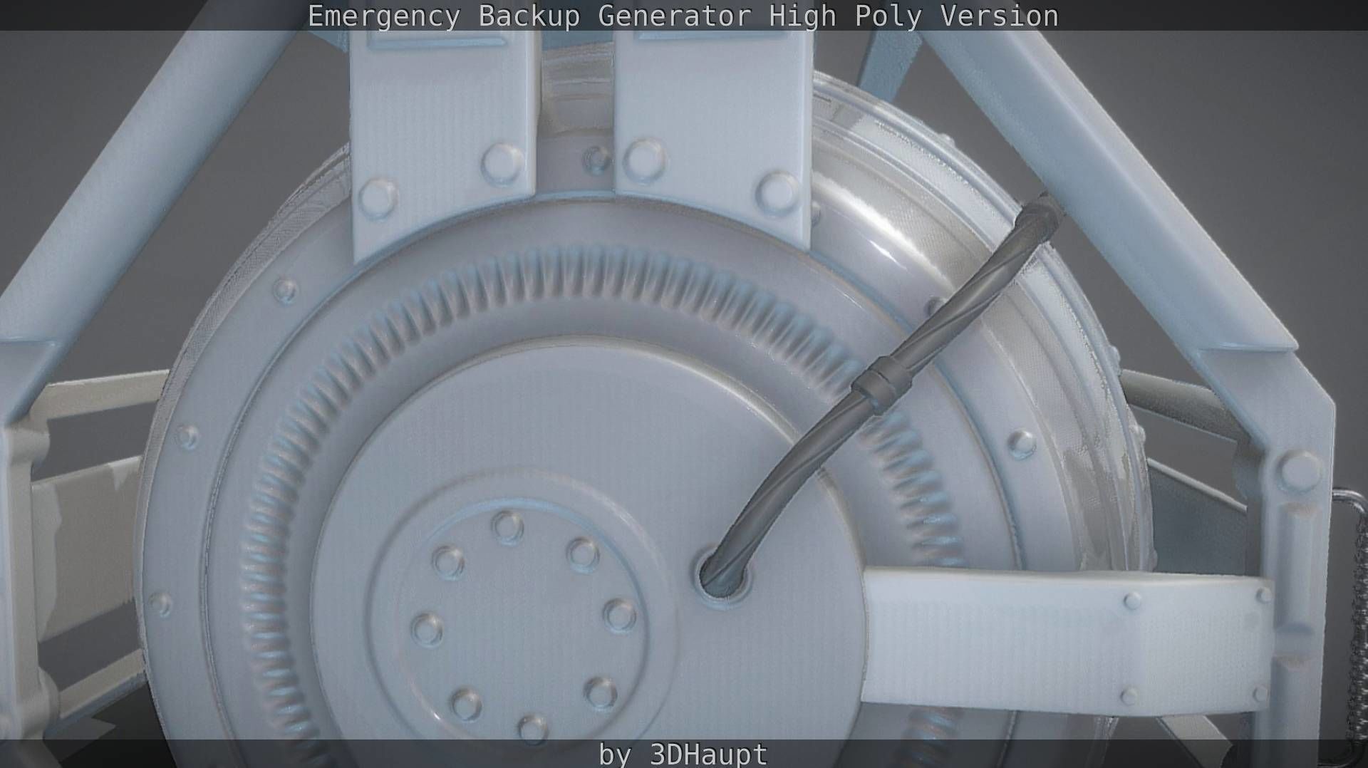 Emergency Backup Generator High Poly 3D model_87