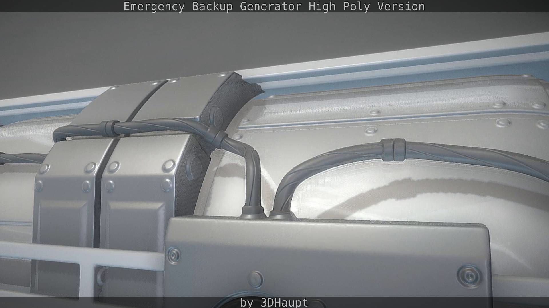 Emergency Backup Generator High Poly 3D model_28