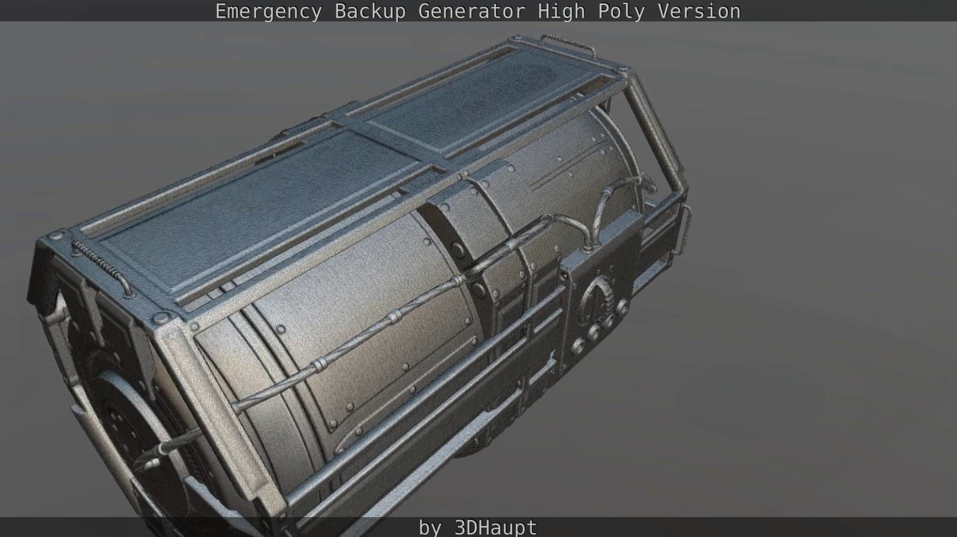 Emergency Backup Generator High Poly 3D model_114