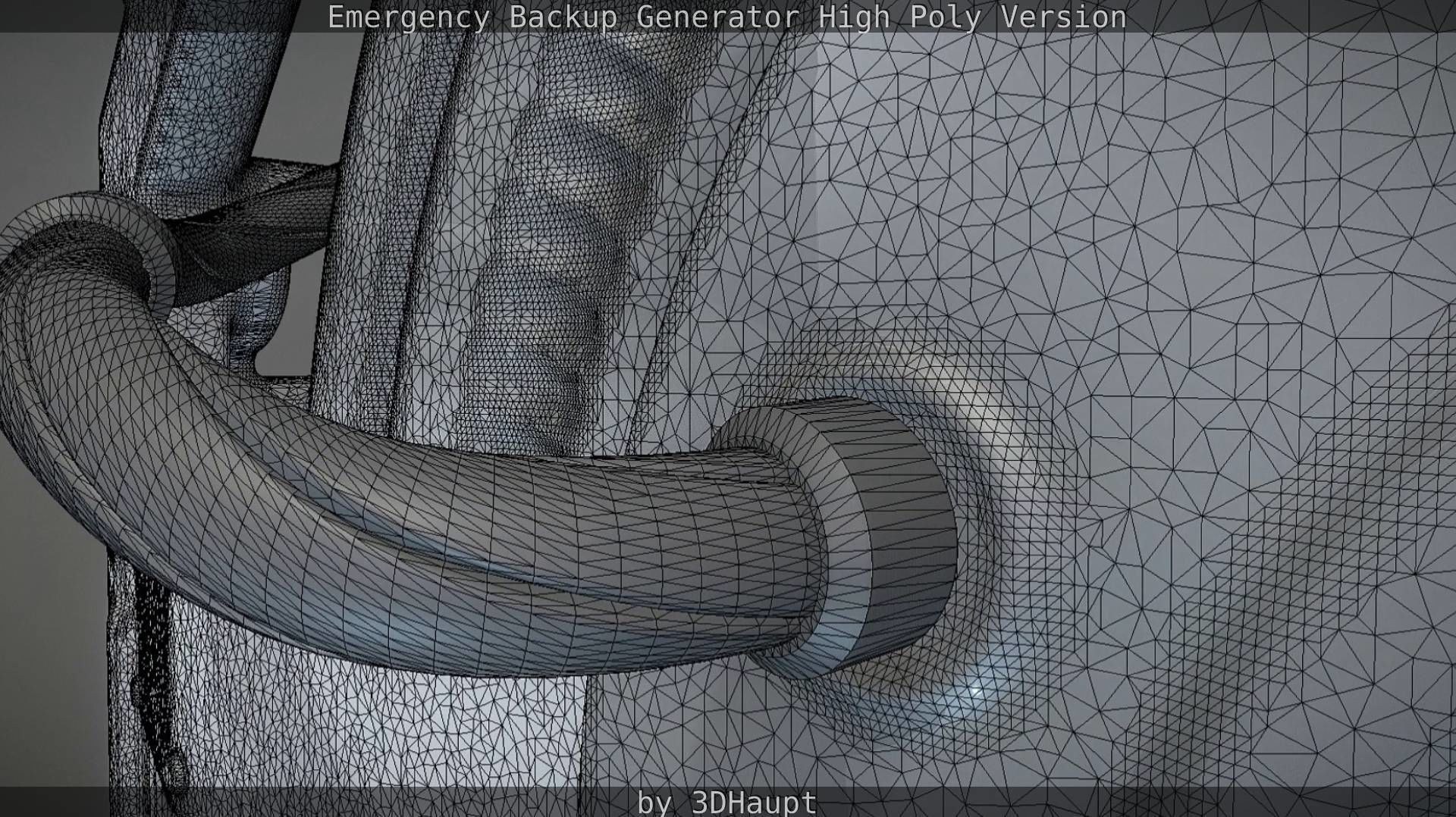 Emergency Backup Generator High Poly 3D model_90