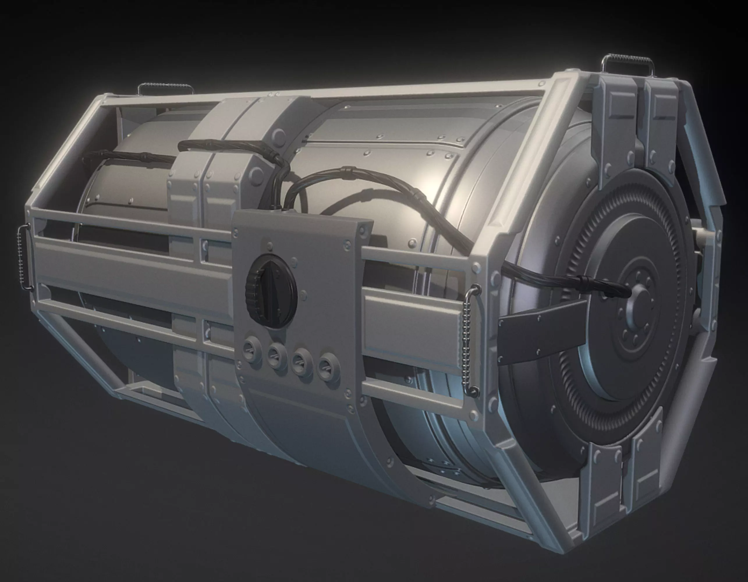 Emergency Backup Generator High Poly 3D model_0