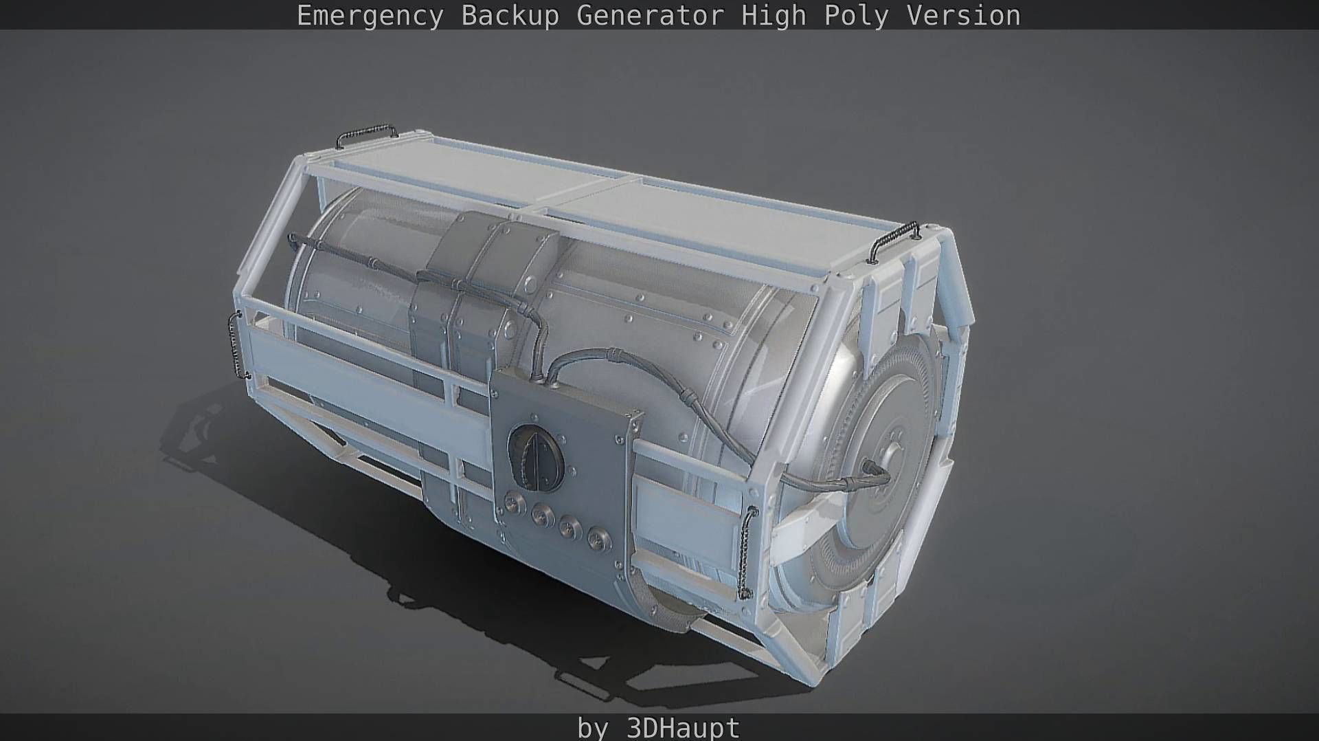 Emergency Backup Generator High Poly 3D model_43