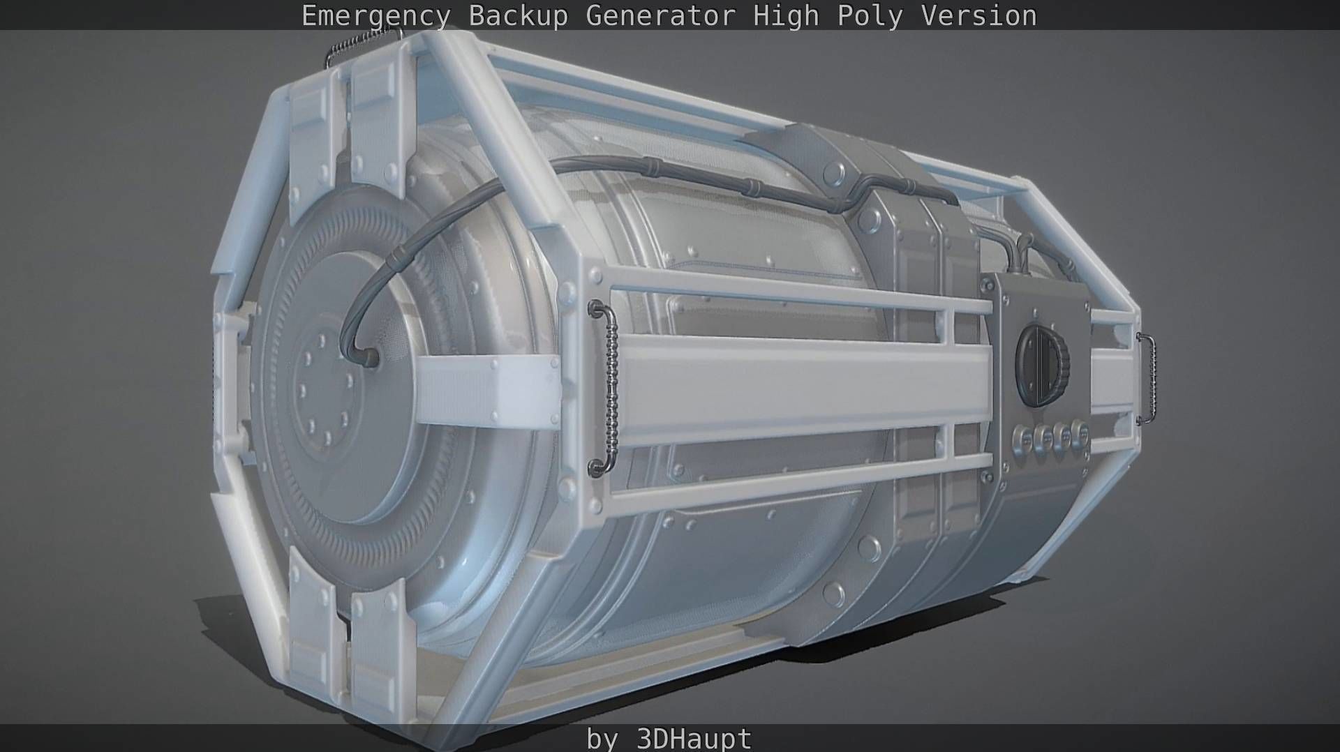Emergency Backup Generator High Poly 3D model_20