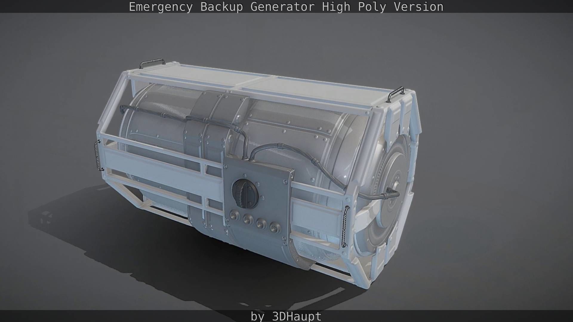 Emergency Backup Generator High Poly 3D model_50