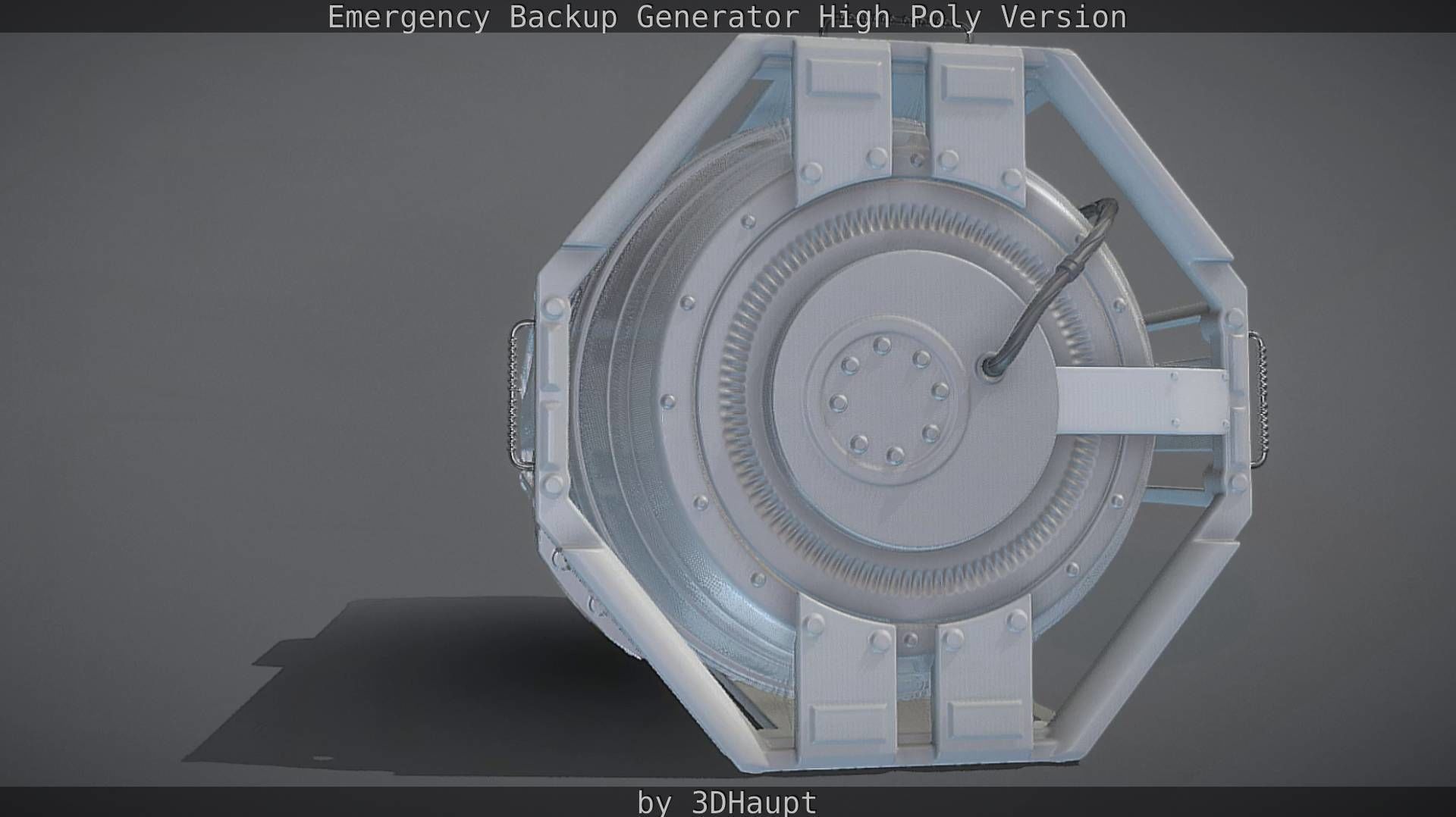 Emergency Backup Generator High Poly 3D model_19