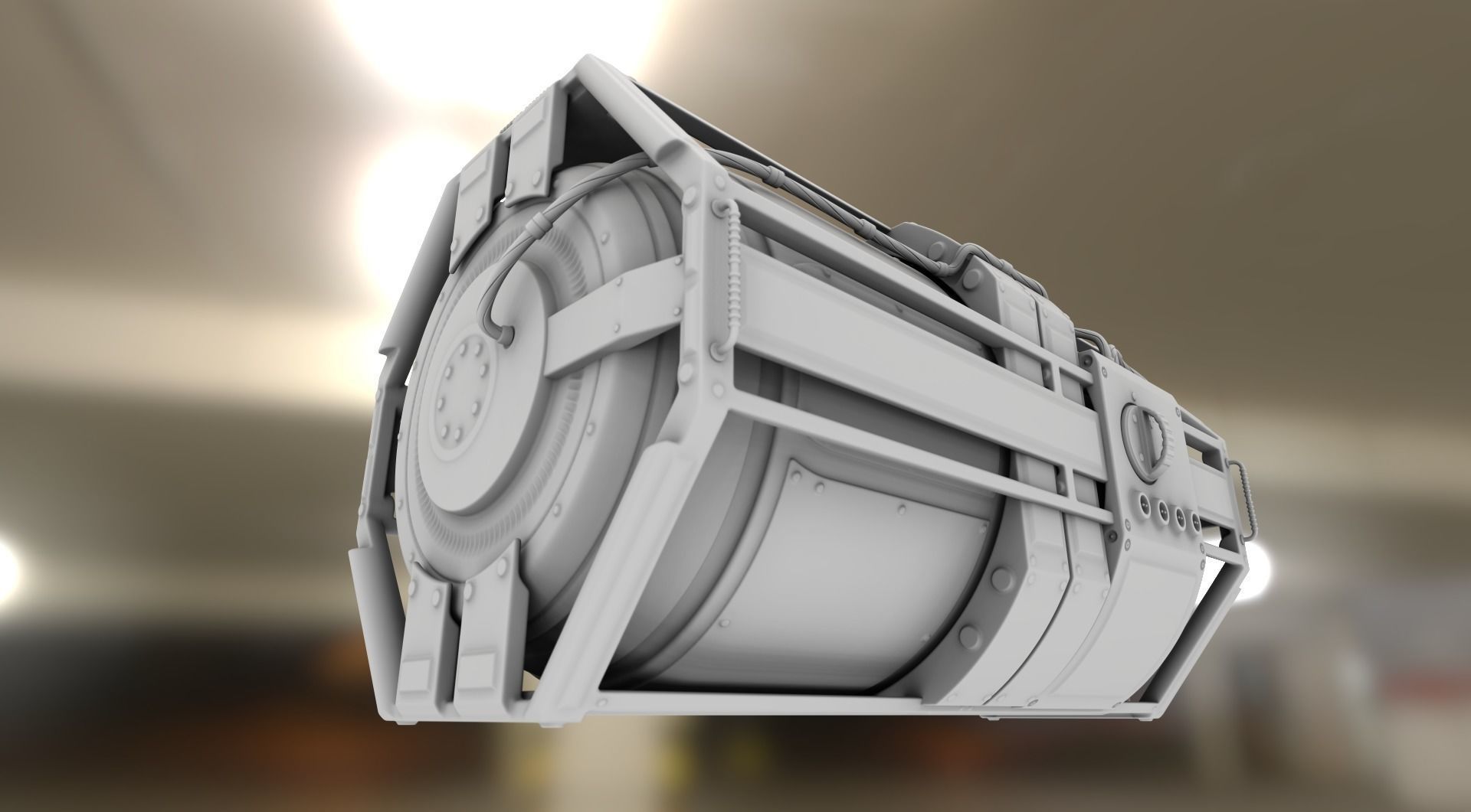 Emergency Backup Generator High Poly 3D model_16