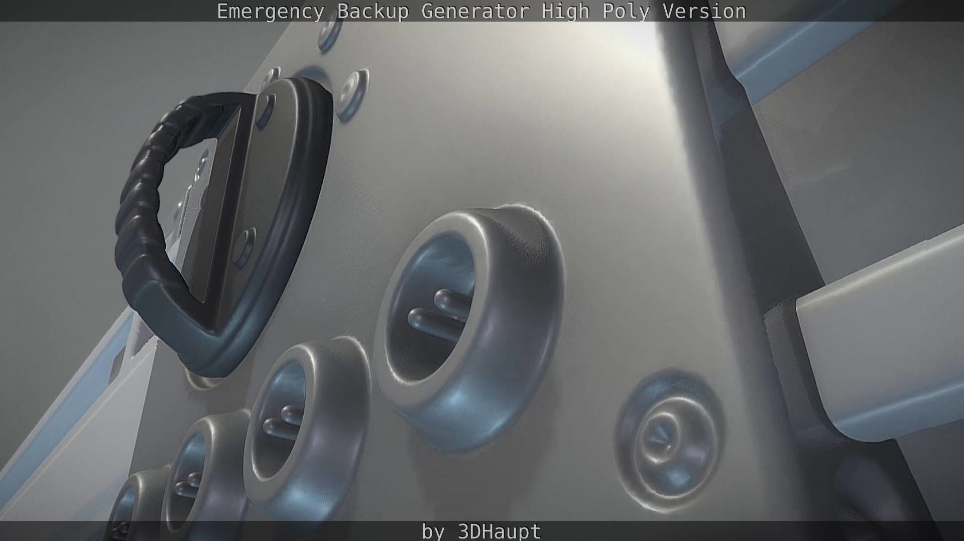 Emergency Backup Generator High Poly 3D model_38