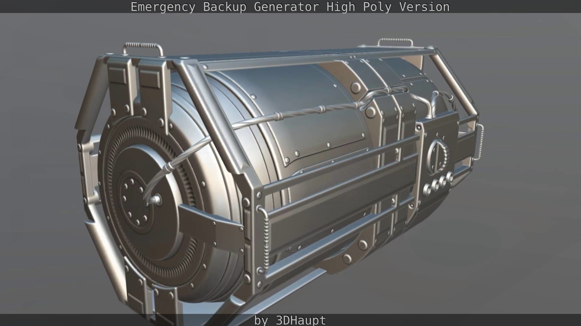 Emergency Backup Generator High Poly 3D model_117