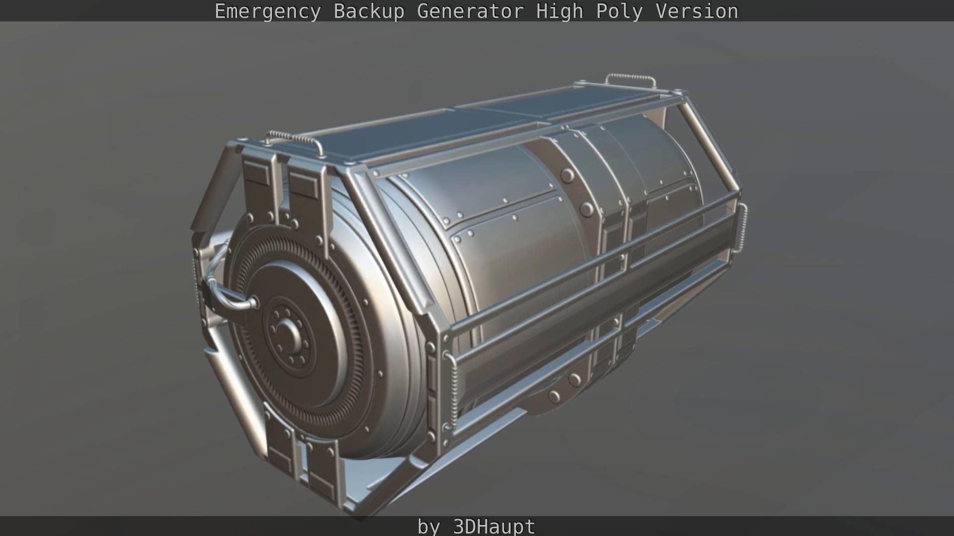 Emergency Backup Generator High Poly 3D model_124