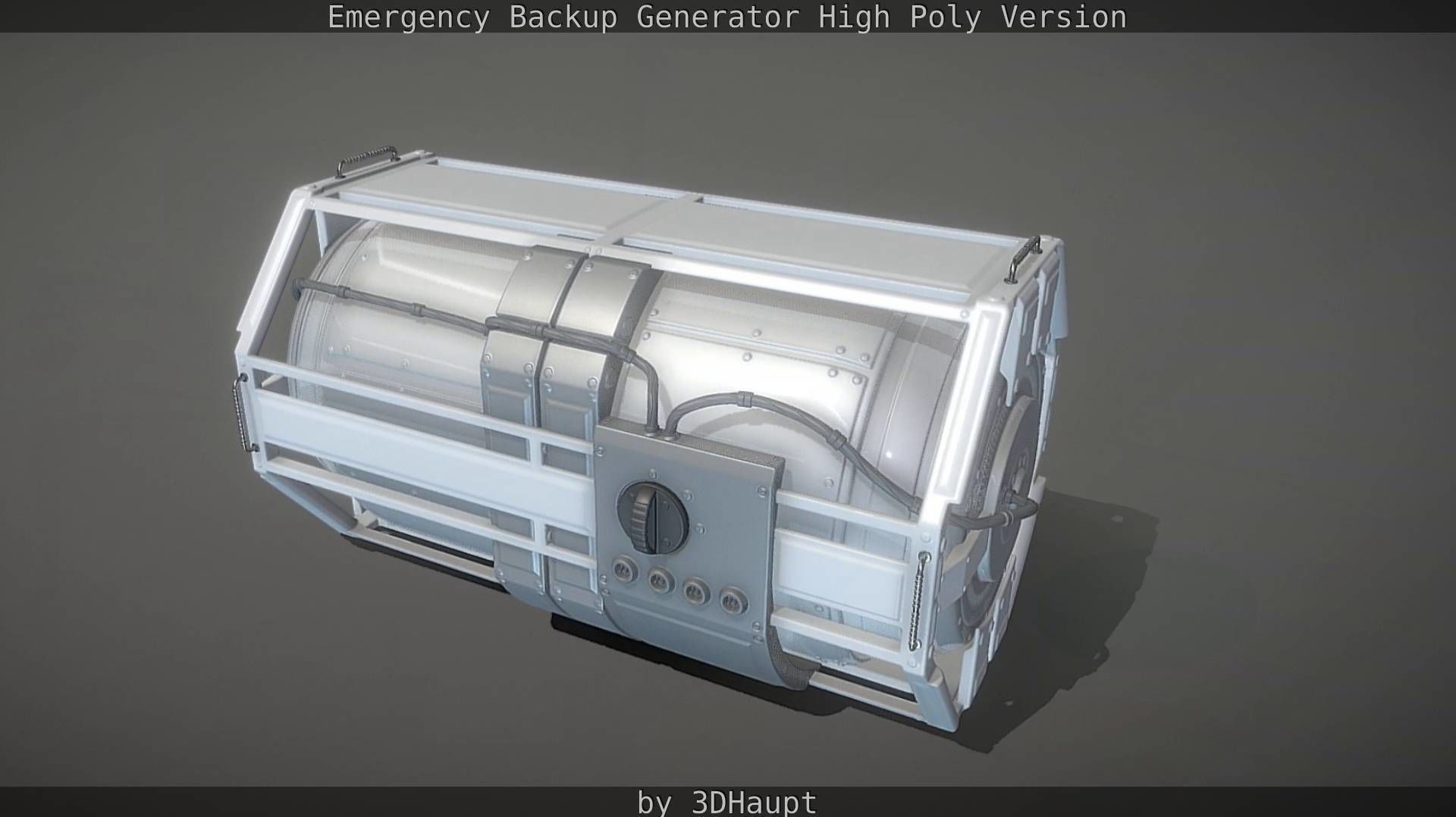 Emergency Backup Generator High Poly 3D model_36